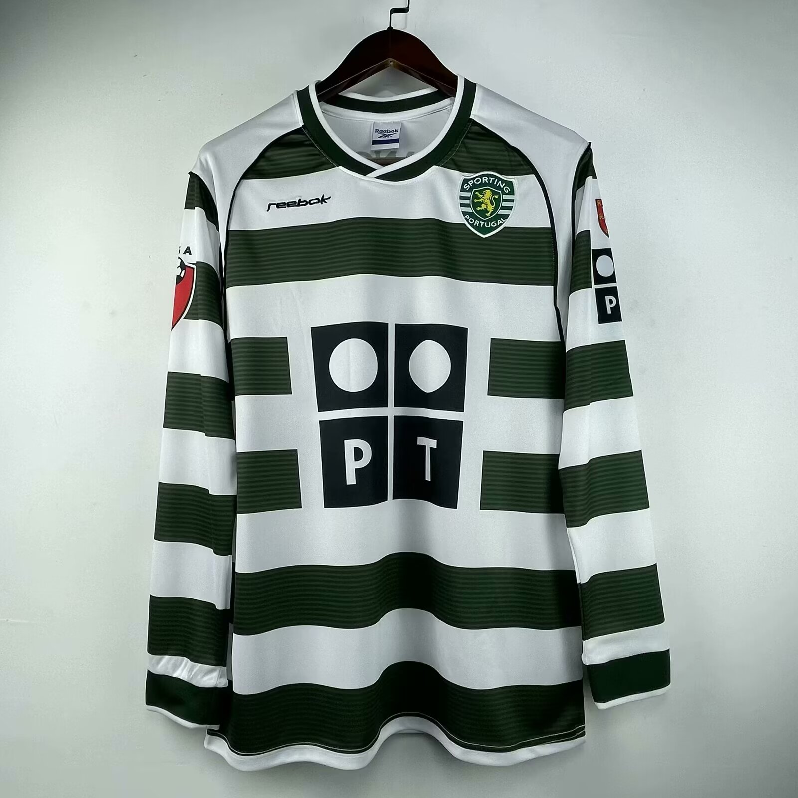 01/03 Sporting Lisbon Home Retro Jersey Long Sleeve Thai Quality - leoleo123123