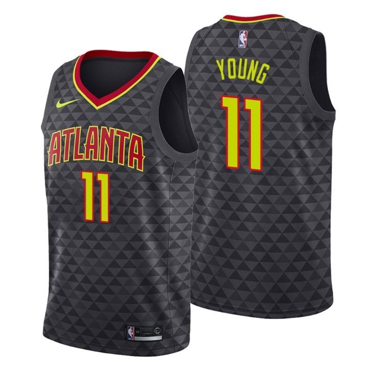 NBA Men Atlanta Hawks Black #11 YOUNG Jersey High Quality Name and Number Print - leoleo123123