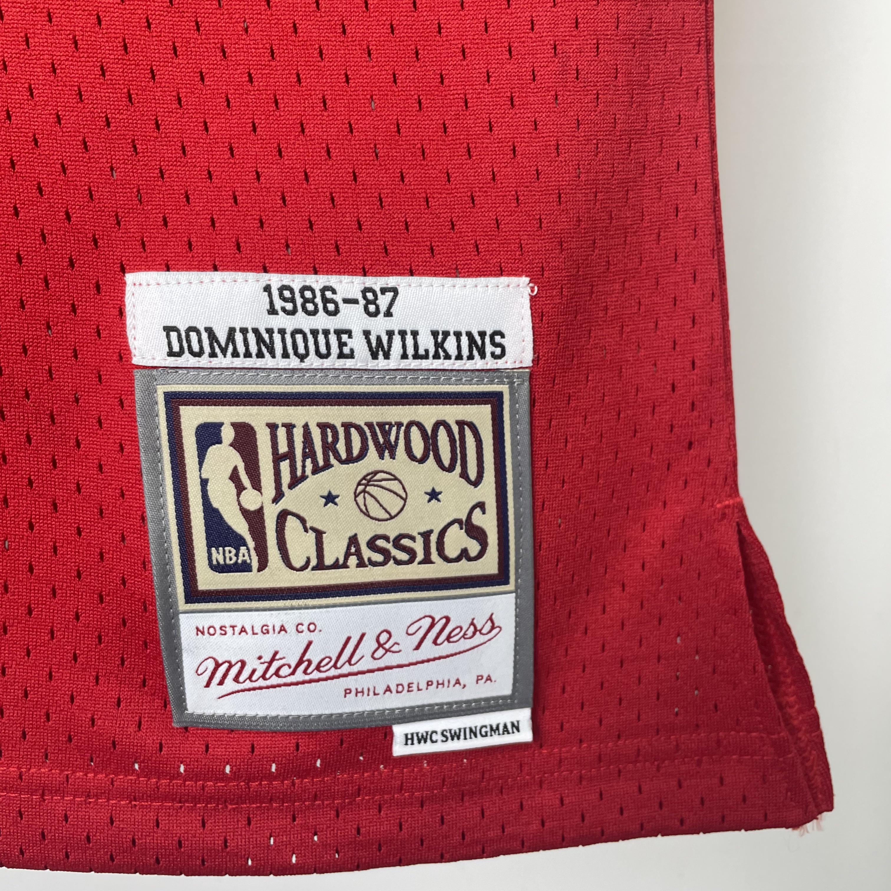 NBA Men 85-86 Atlanta Hawks Red #21 WILKINS Jersey High Quality Name and Number Print - leoleo123123