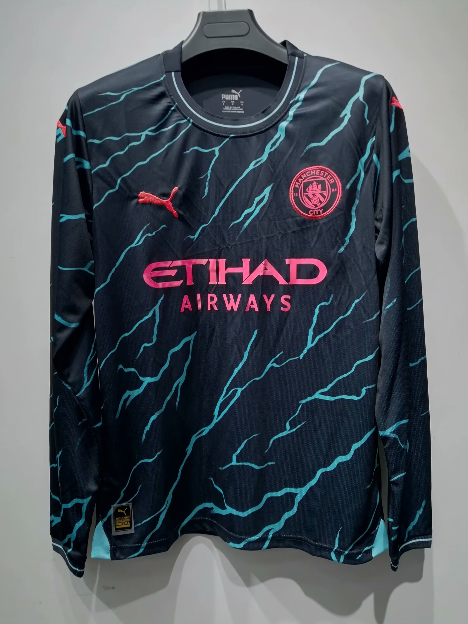 23/24 Man City Third Jersey Long Sleeve Fans Version 1:1 Quality - leoleo123123