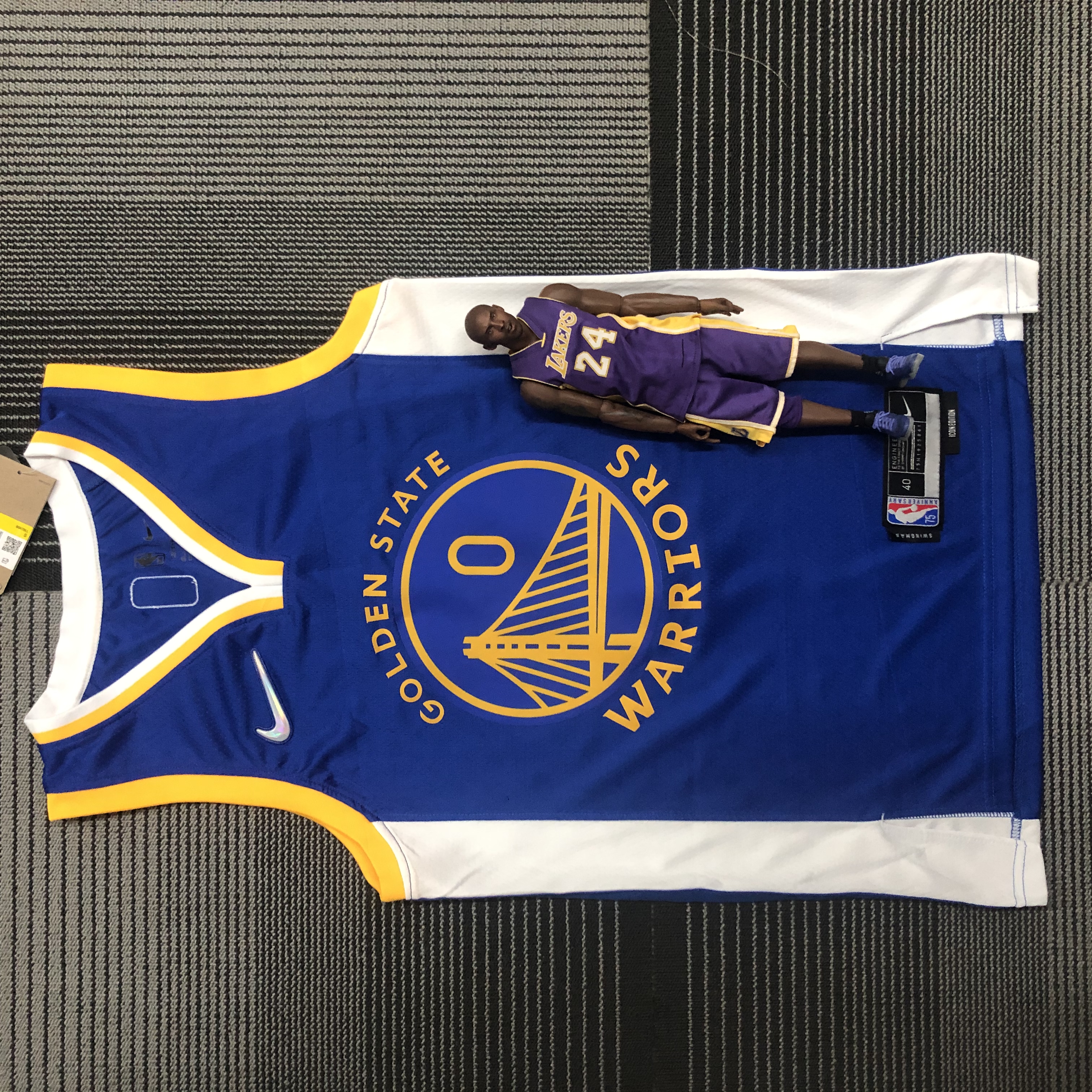NBA Men 75th Anniversary Golden State Warriors Blue V-neck #0 PAYTON II Jersey High Quality Name and Number Print - leoleo123123