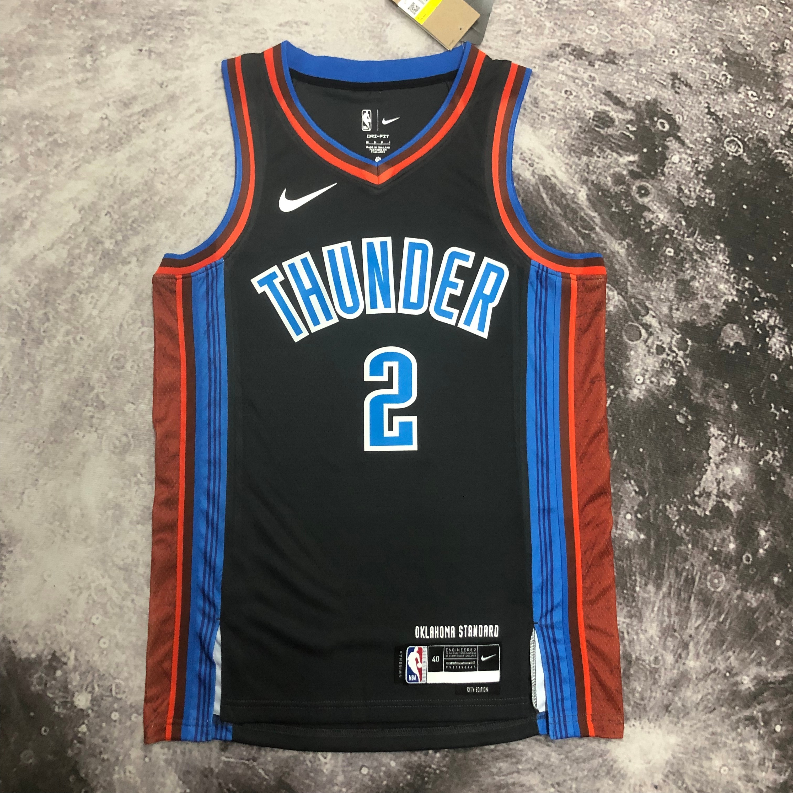 NBA New Season 2023 Men Oklahoma City Thunder Black #2 GILGEOUS-ALEXANDER Jersey High Quality Name and Number Print - leoleo123123