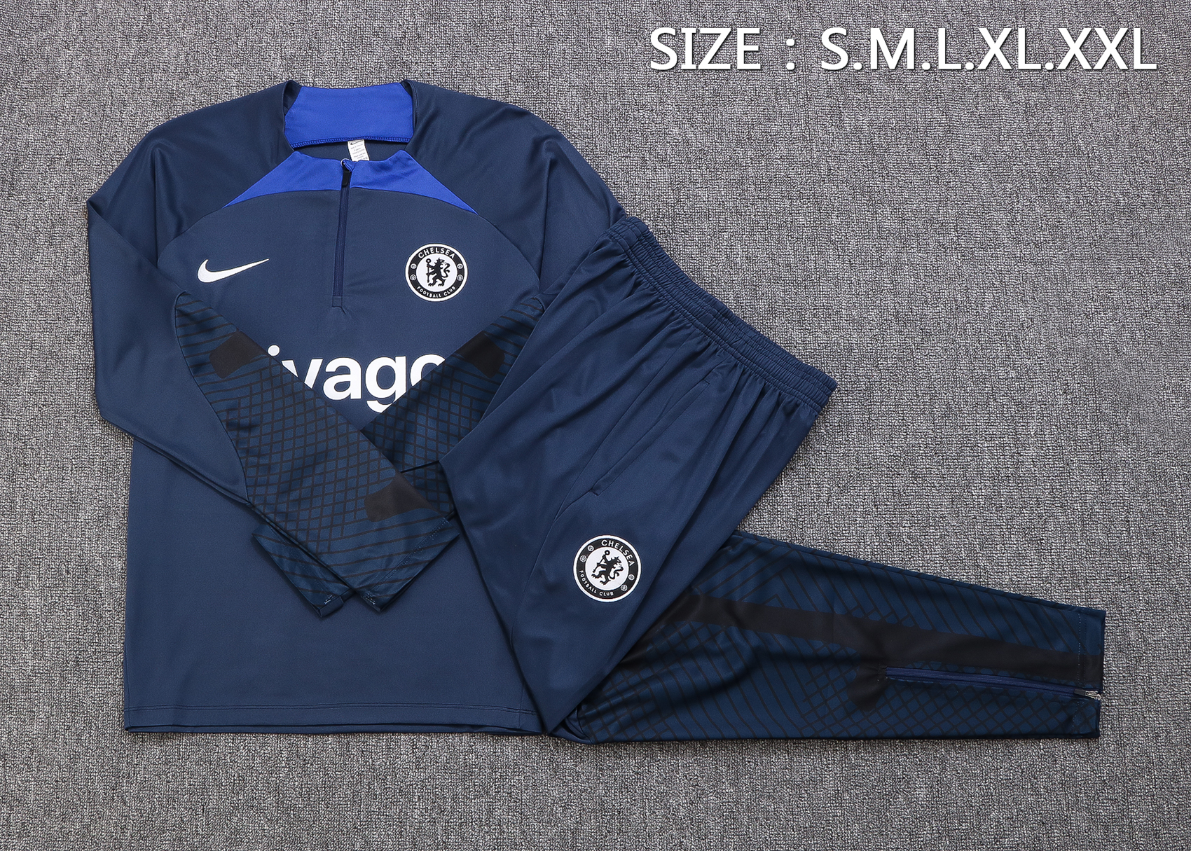 22-23 Chelsea Dark Blue Sweater Tracksuit Thai Quality - leoleo123123