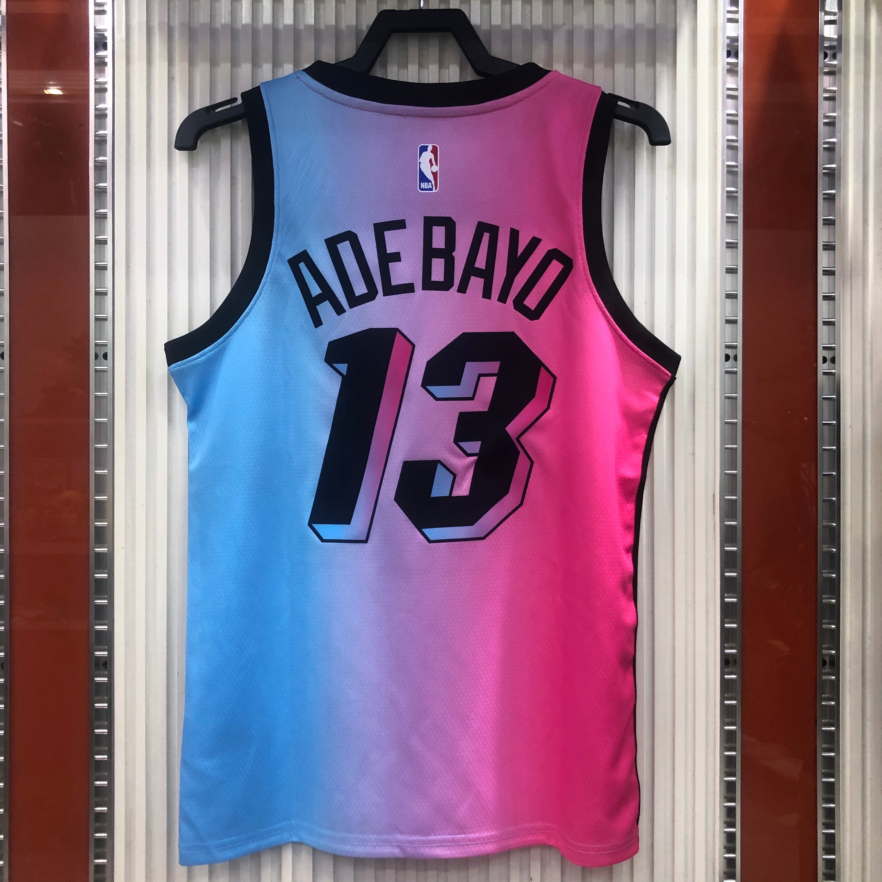 NBA Men Season 2021 Miami Heat City Gradient color #13 ADEBAYO Jersey High Quality Name and Number Print - leoleo123123