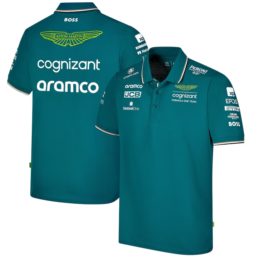 2023 Aston Martin Cognizant F1 Team Polo T-Shirt - leoleo123123