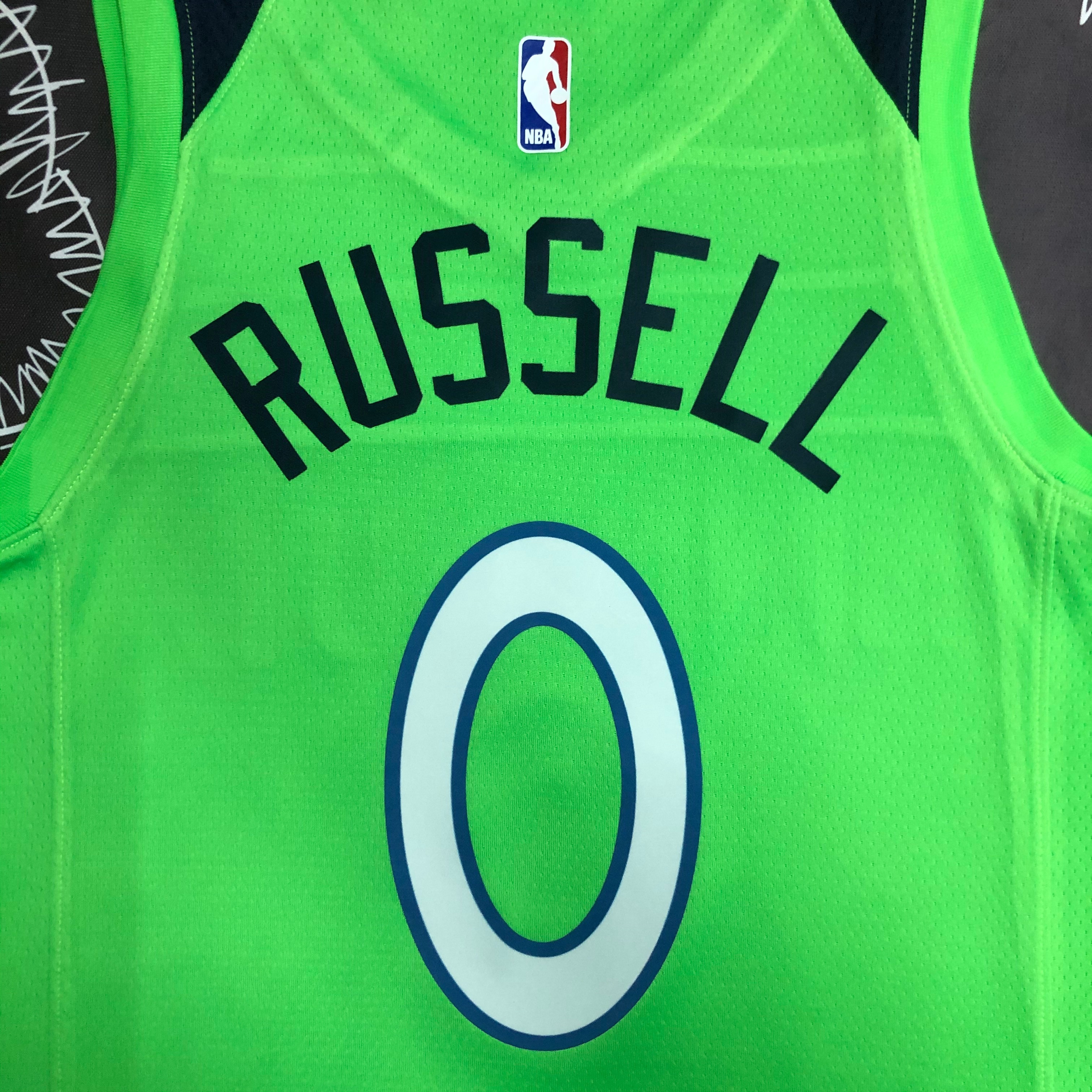NBA Men Minnesota Timberwolves Green #O RUSSELL Jersey High Quality Name and Number Print - leoleo123123