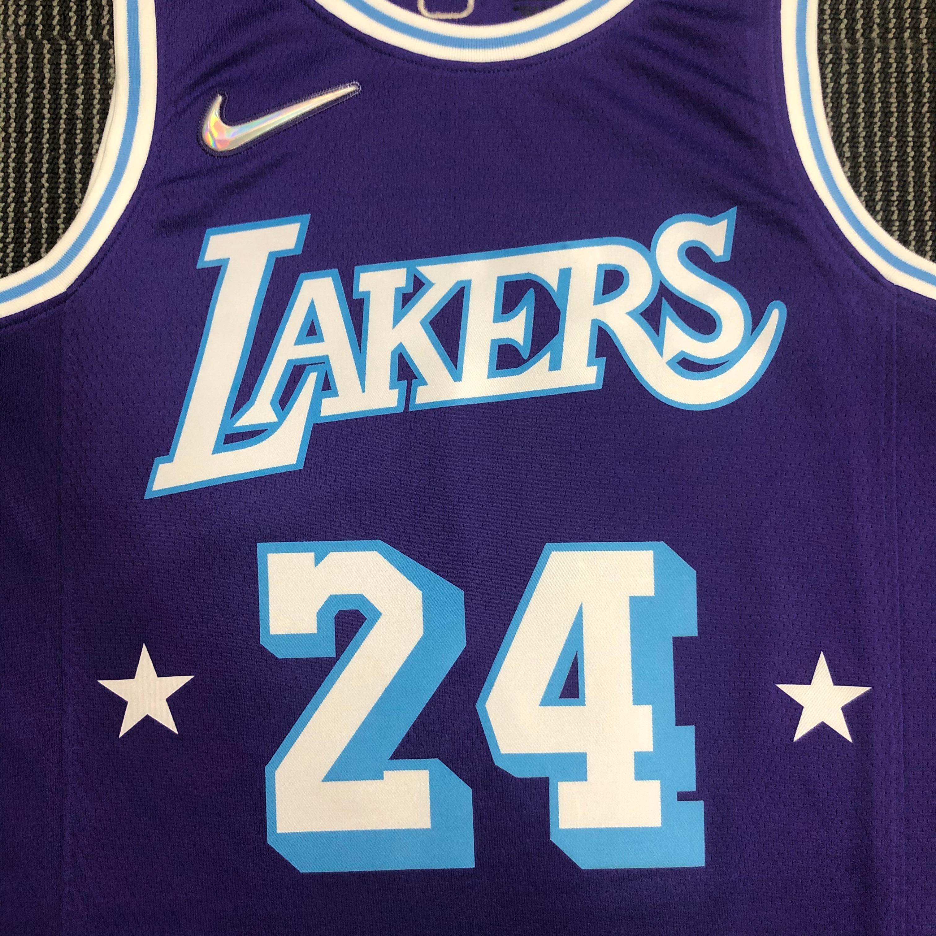 NBA Season 2022 75th Anniversary Los Angeles Lakers Purple Round Neck #24 BRYANT Jersey High Quality Name and Number Print - leoleo123123
