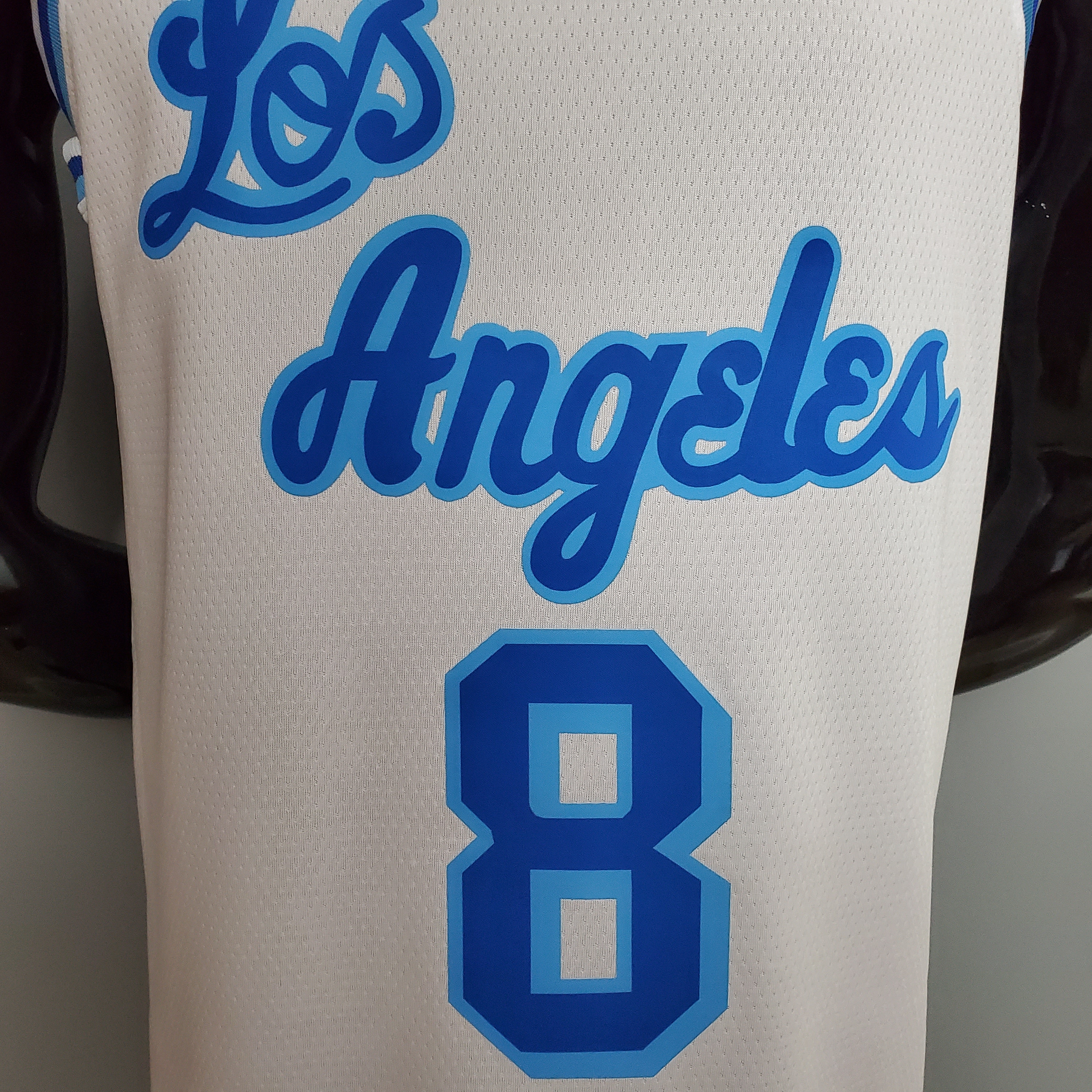 NBA Finals Men Los Angeles Lakers Retro in Latin # 8&24 BRYANT white Round Neck Jersey High Quality Name and Number Print - leoleo123123