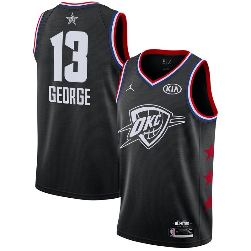 NBA Men 2019 All Star Jerseys Black #13 GEORGE Jersey High Quality Name and Number Print - leoleo123123