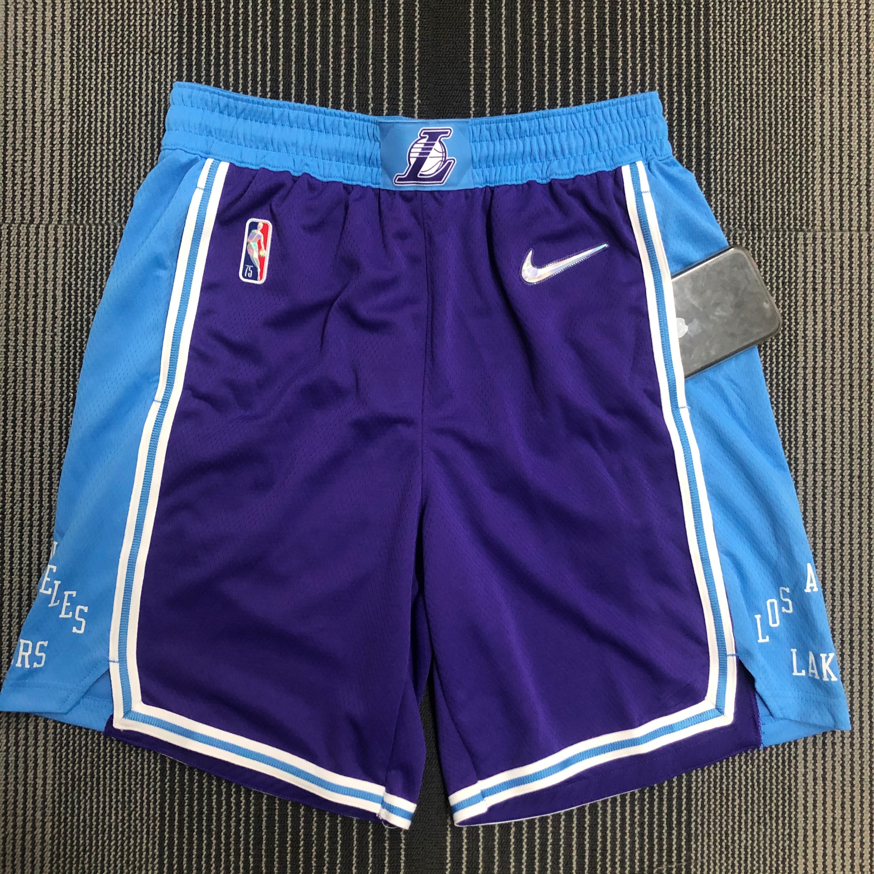 NBA Season 2022 75th Anniversary Los Angeles Lakers Purple Pant High Quality Name and Number Print - leoleo123123