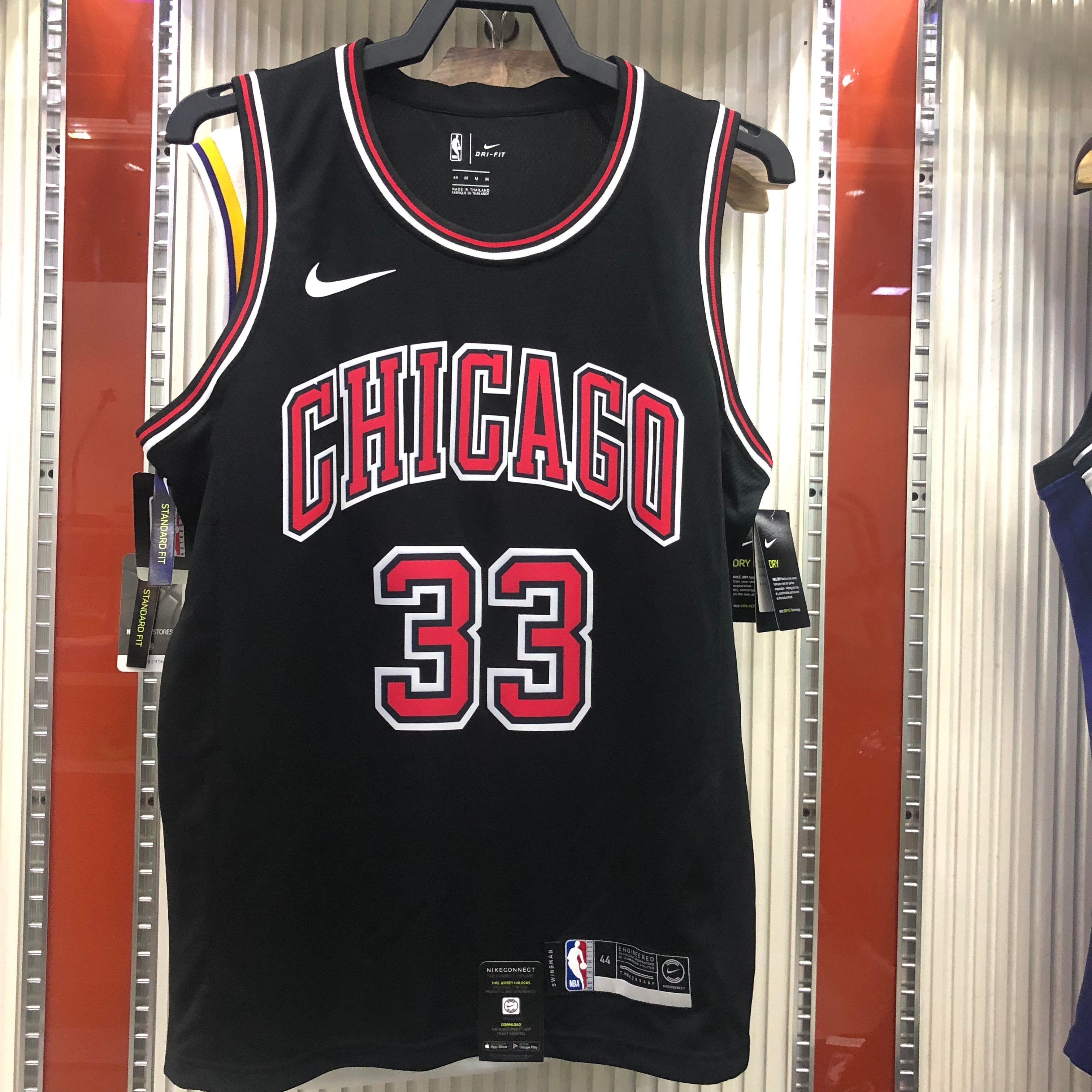 NBA Men Chicago Bulls Black ##33 PIPPEN Jersey High Quality Name and Number Print - leoleo123123