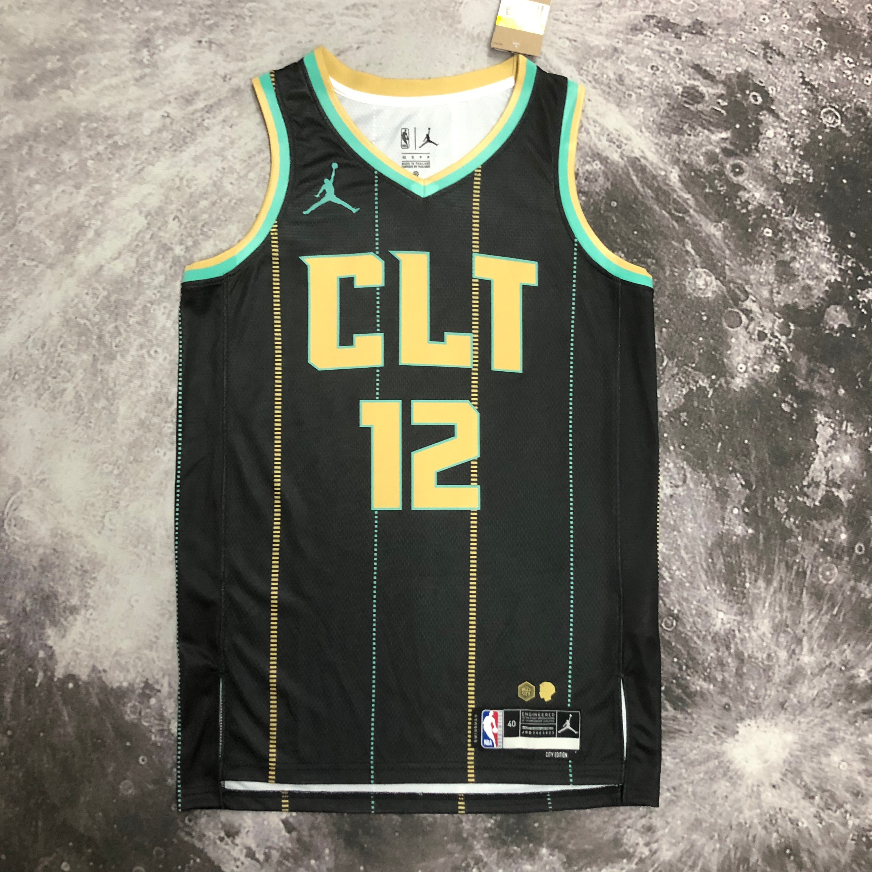 NBA Men 2023 Charlotte Hornets Black #12 OUBRE JR. Jersey High Quality Name and Number Print - leoleo123123