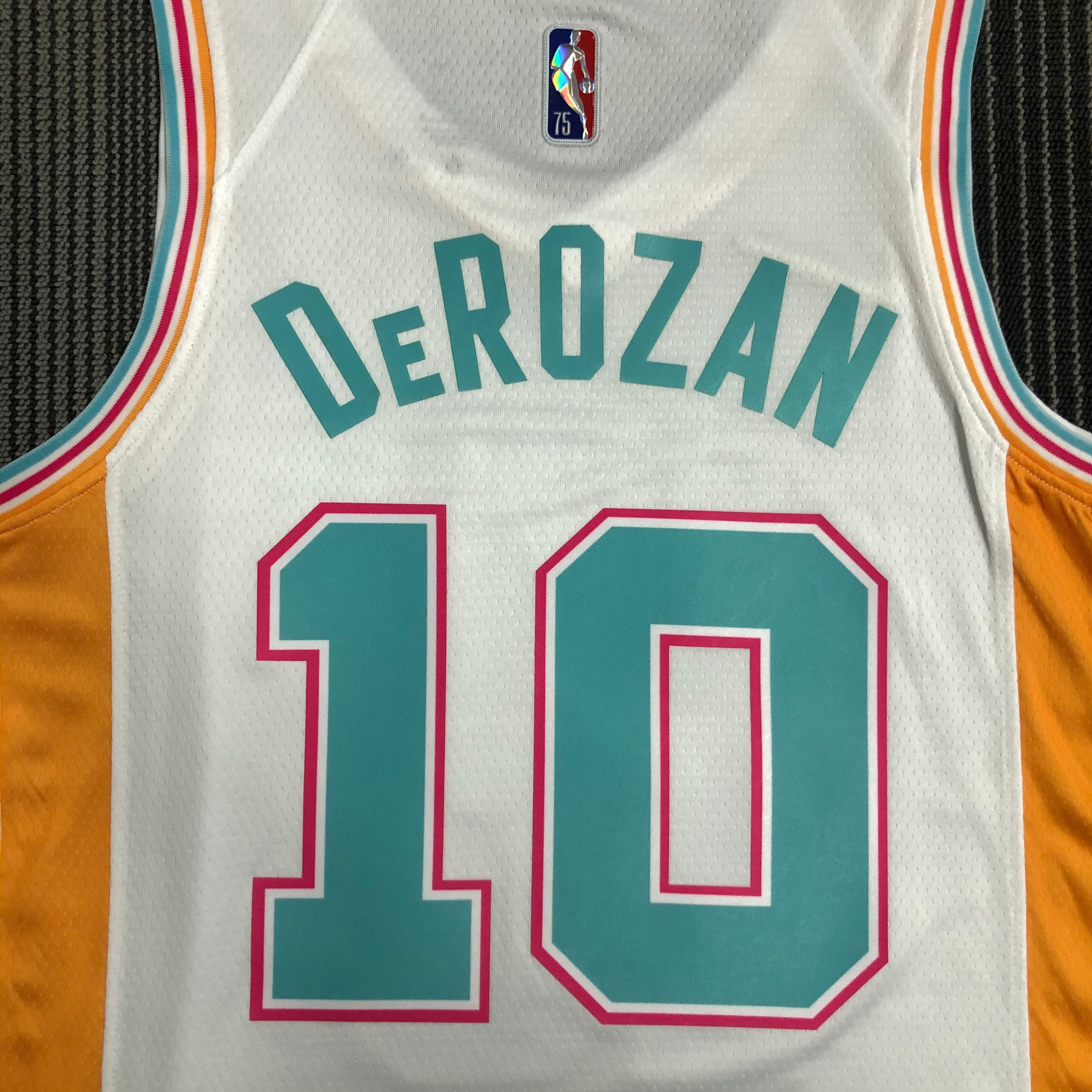 NBA Men 75th Anniversary Season 2022 San Antonio Spurs White #10 DEROZAN Jersey High Quality Name and Number Print - leoleo123123