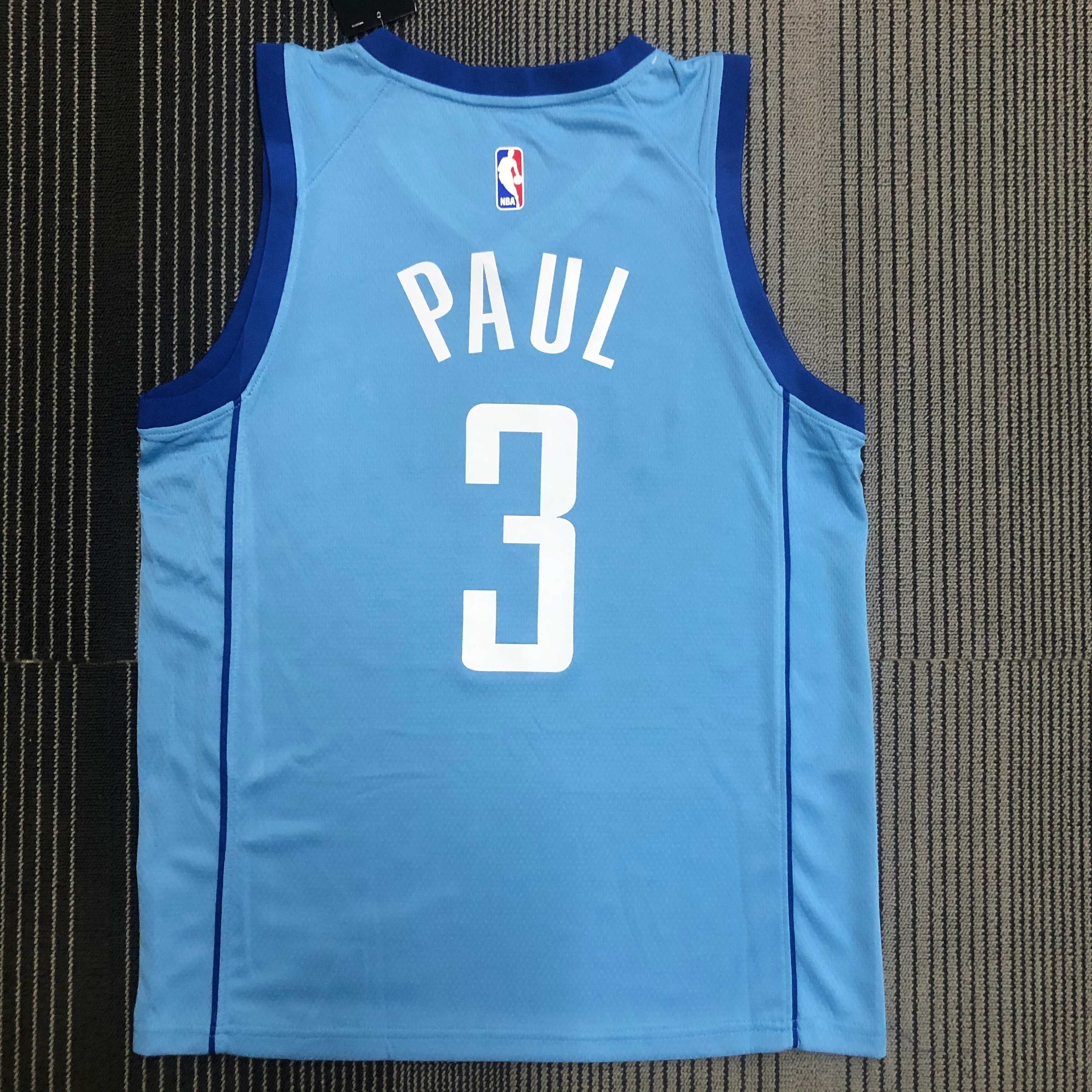 NBA Men Season 2021 Houston Rockets Light Blue City #3 PAUL Jersey High Quality Name and Number Print - leoleo123123