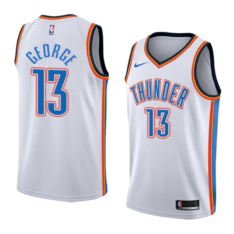 NBA Men Oklahoma City Thunder White #13 GEORGE Jersey High Quality Name and Number Print - leoleo123123