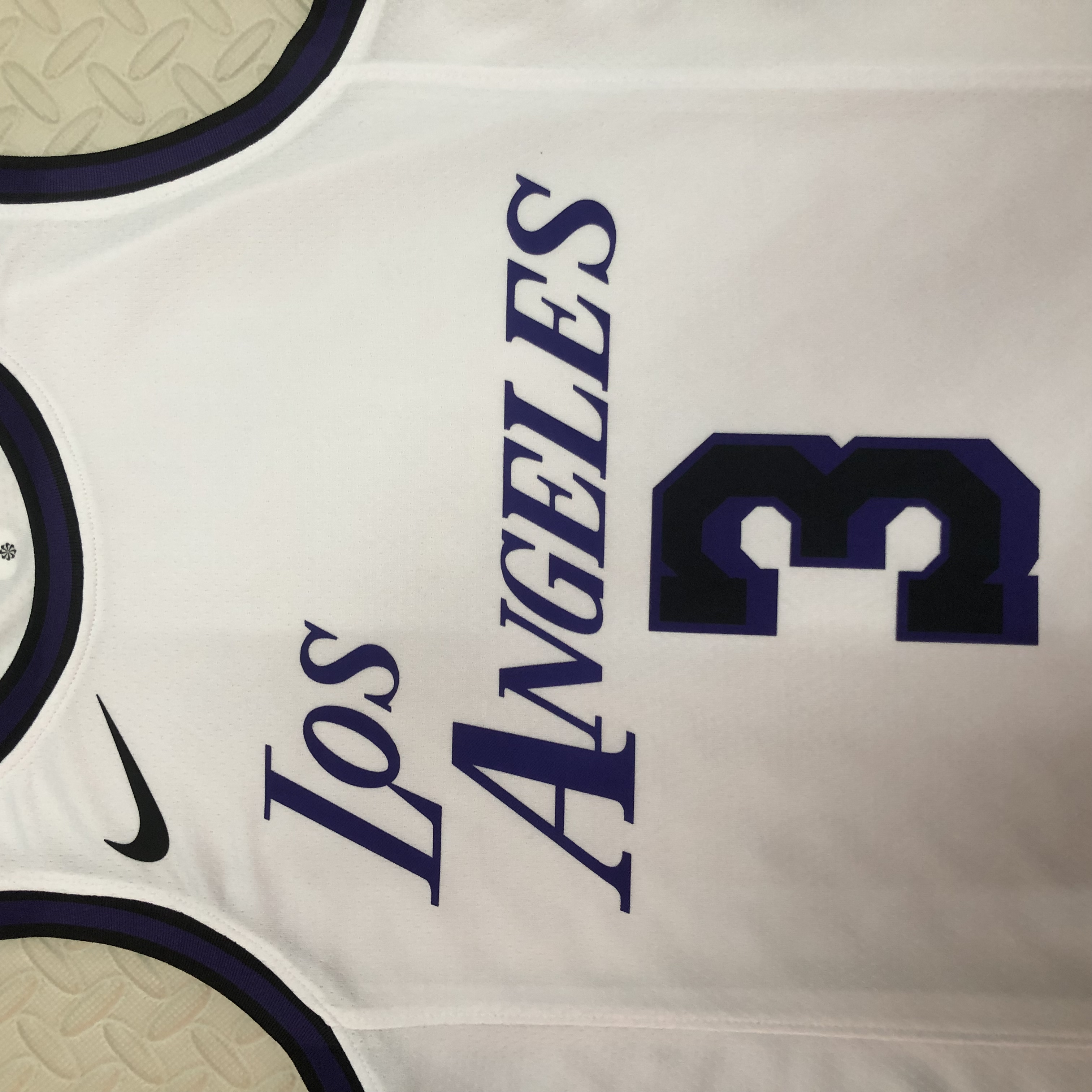 NBA Men Season 2023 Los Angeles Lakers White #3 DAVIS Jersey High Quality Name and Number Print - leoleo123123