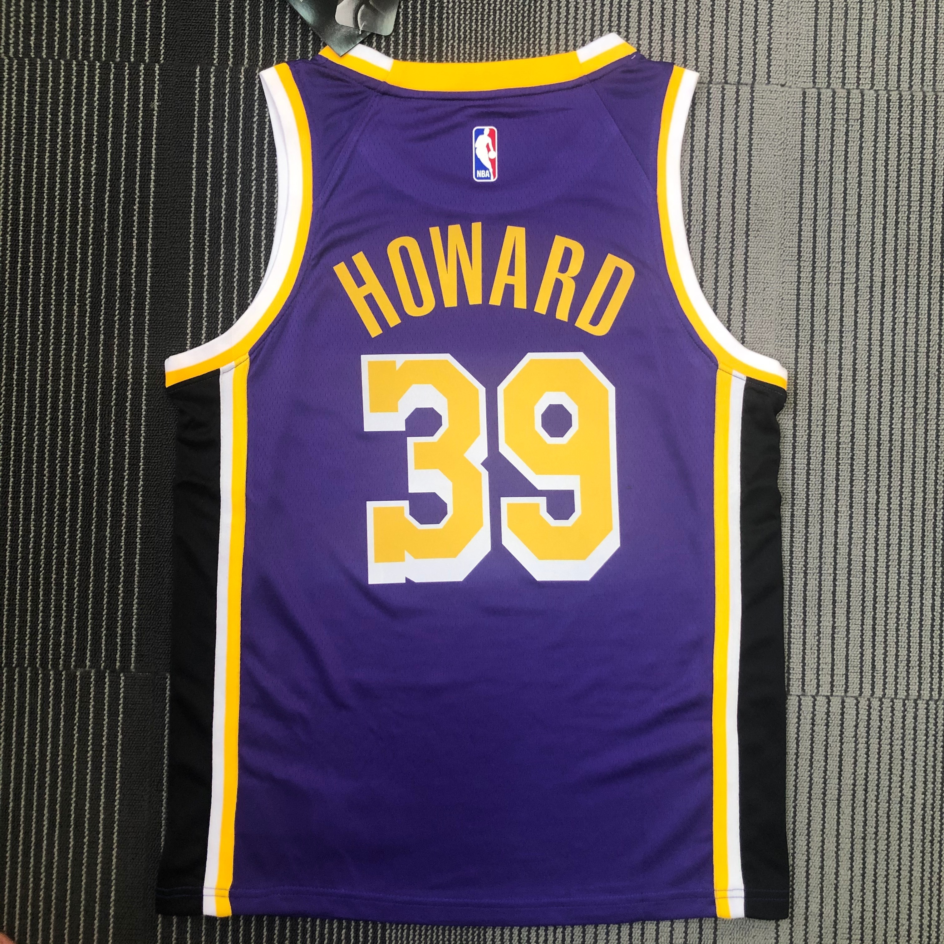 NBA Men Los Angeles Lakers Purple #39 HOWARD Round Neck Jersey High Quality Name and Number Print - leoleo123123
