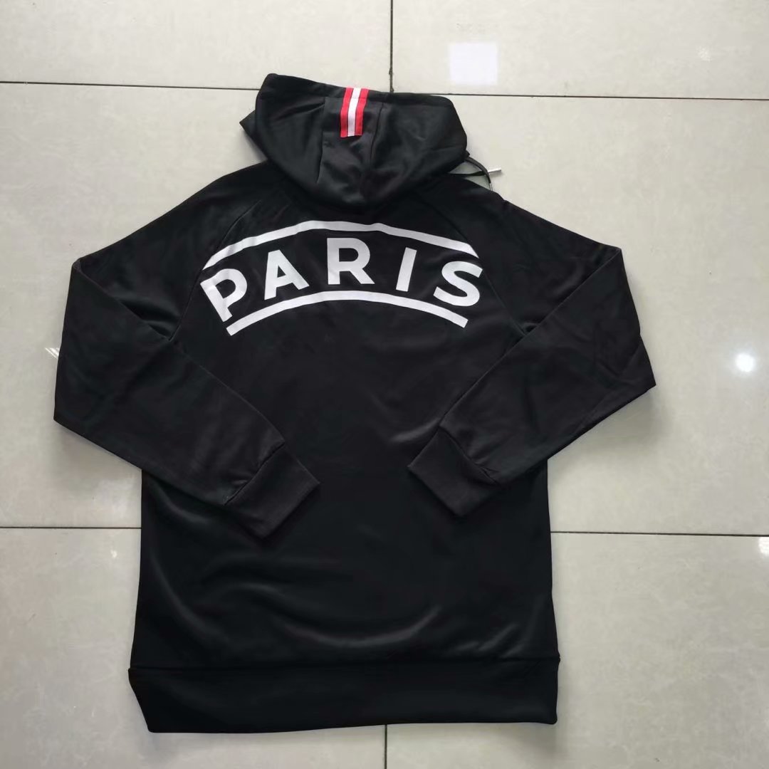 19-20 PSG Black Jacket Tracksuit With Cap Thai Quality - leoleo123123