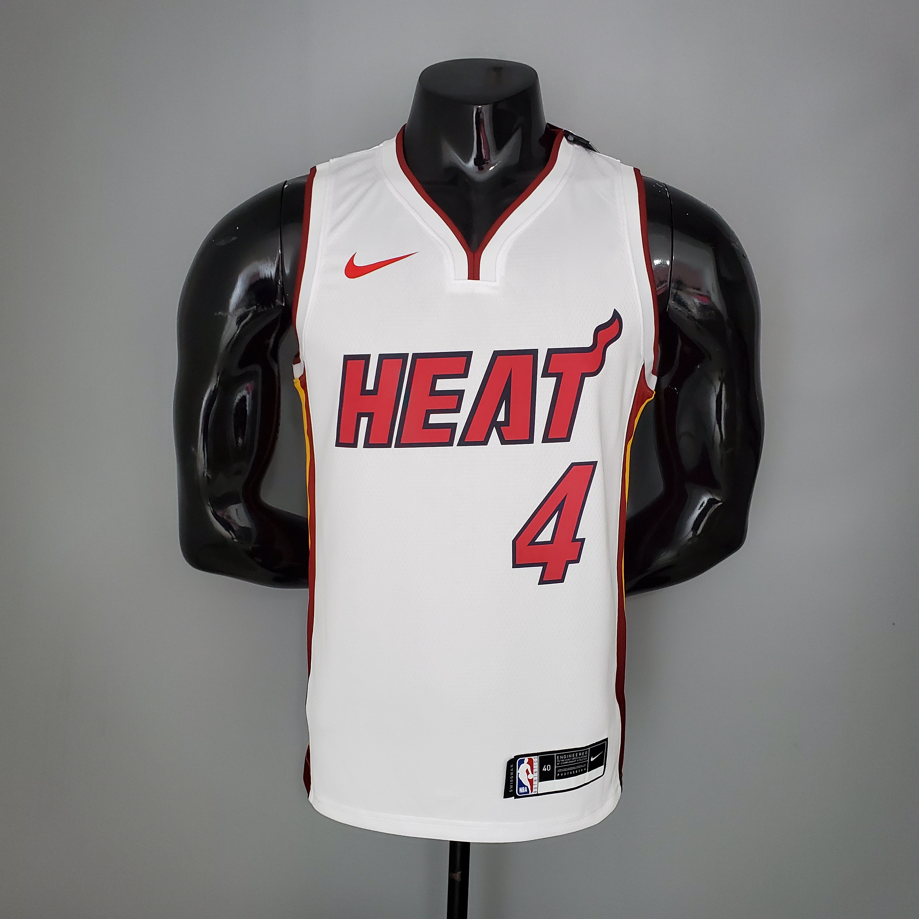 NBA Men Miami Heat White #4 OLADIPO Jersey High Quality Name and Number Print - leoleo123123