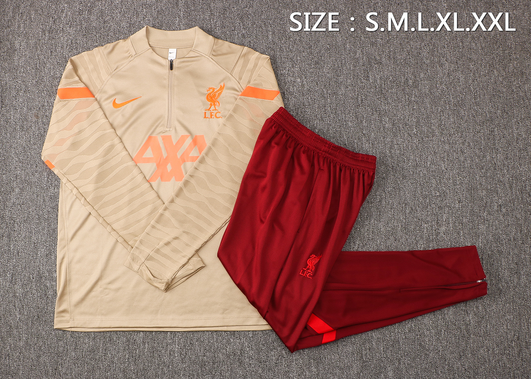 21-22 Liverpool Gold Sweater Tracksuit Thai Quality - leoleo123123
