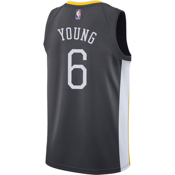 NBA Men Golden State Warriors Black #6 YOUNG Jersey High Quality Name and Number Print - leoleo123123