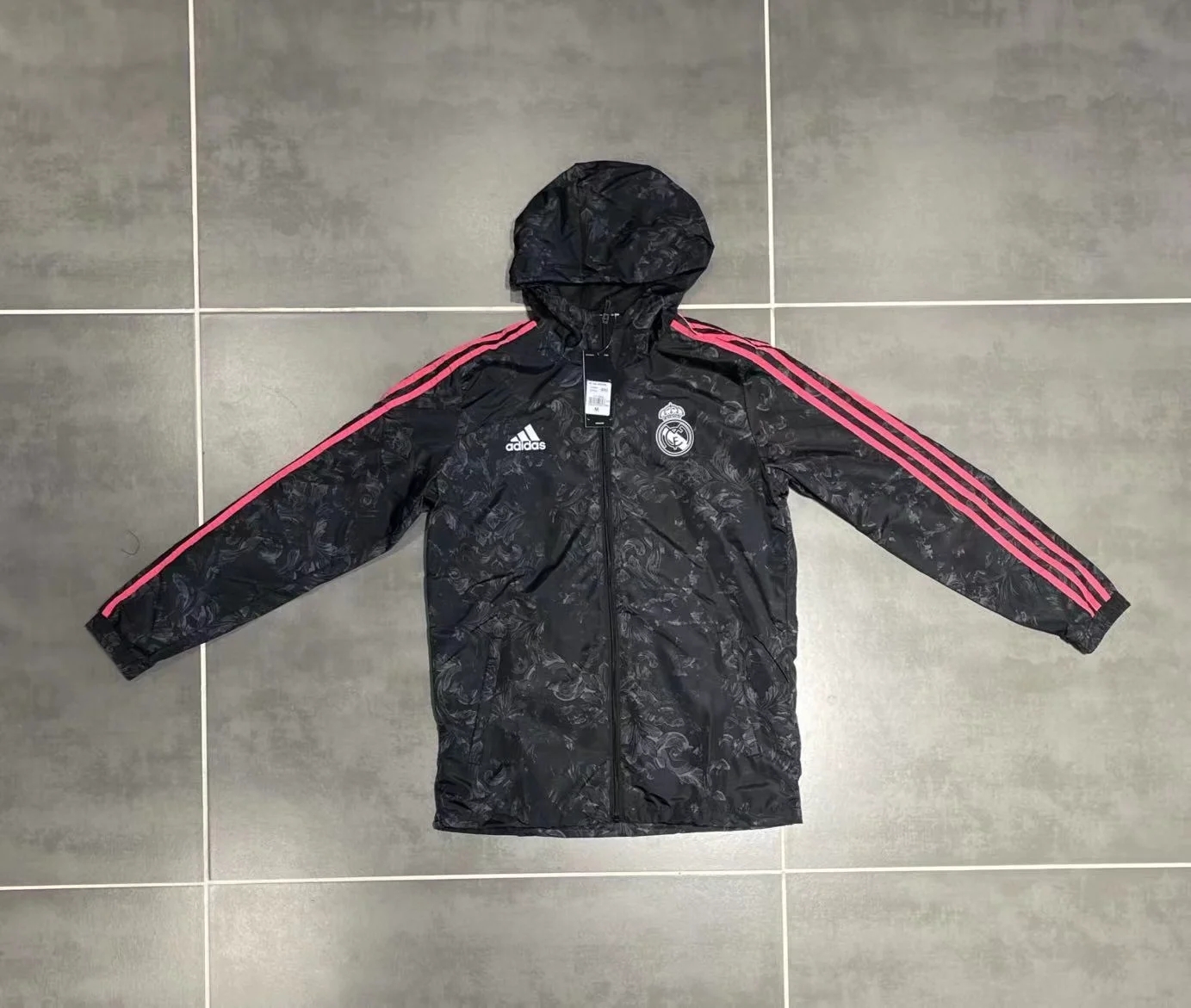 21-22 Real Madrid Black Windbreaker Jacket Thai Quality - leoleo123123