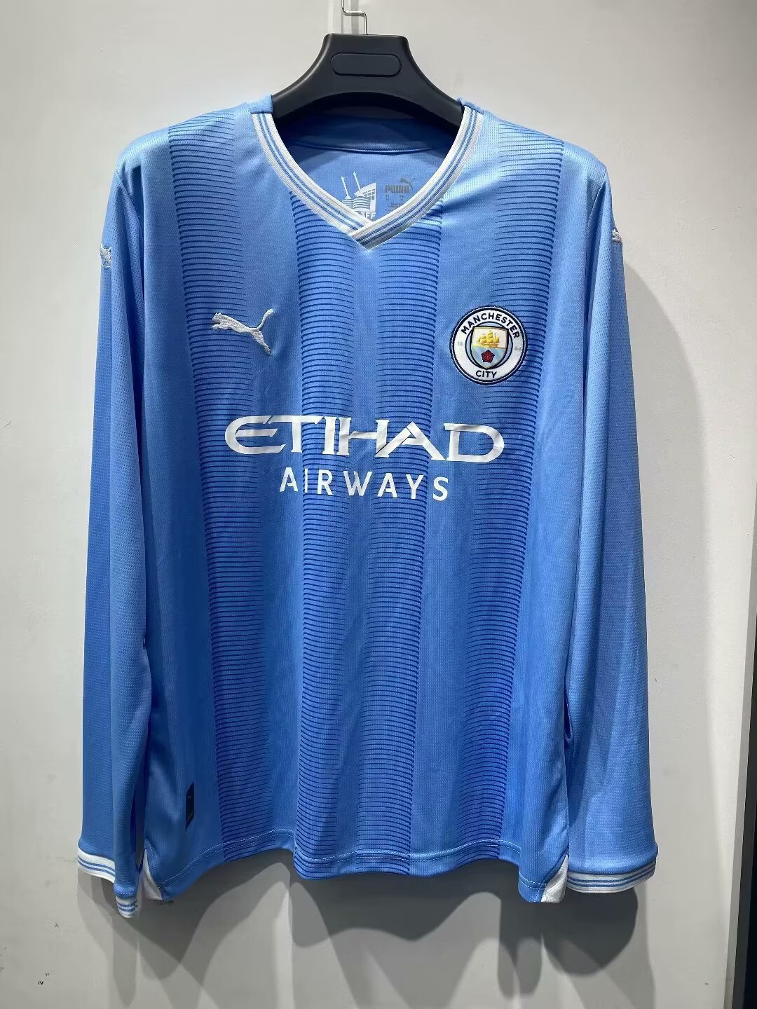23/24 Man City Home Jersey Long Sleeve Fans Version 1:1 Quality - leoleo123123