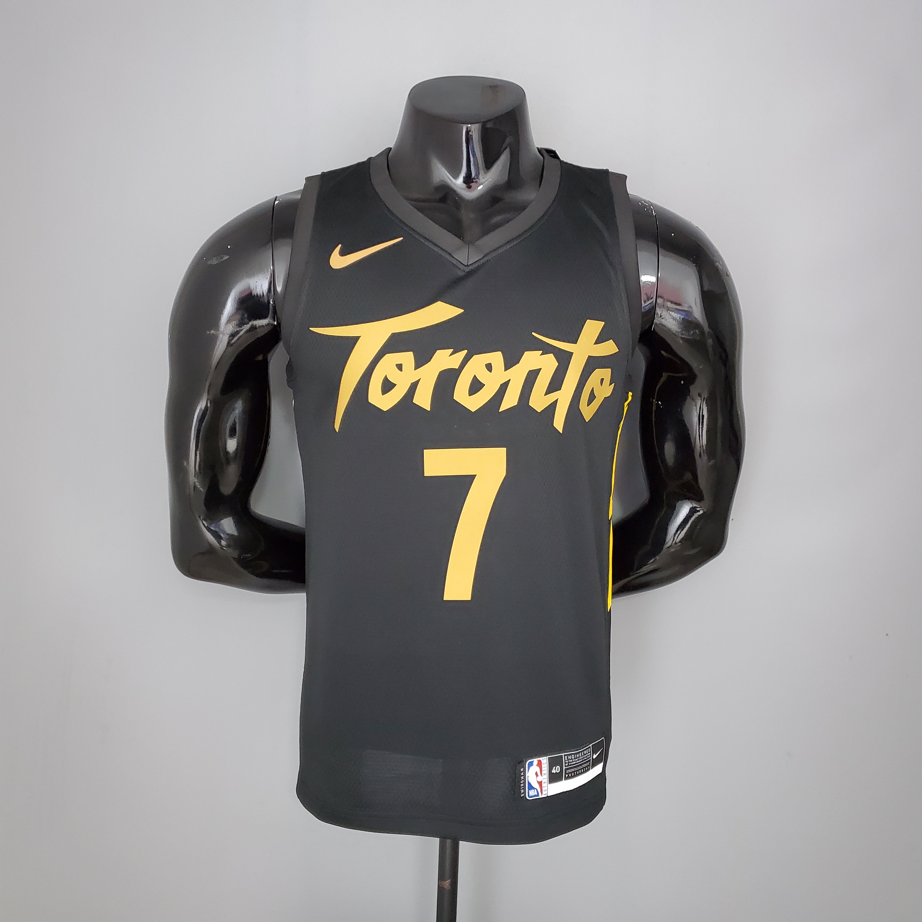 2021 season LOWRY#7 Raptors Black Gold NBA Jersey High Quality Name and Number Print - leoleo123123