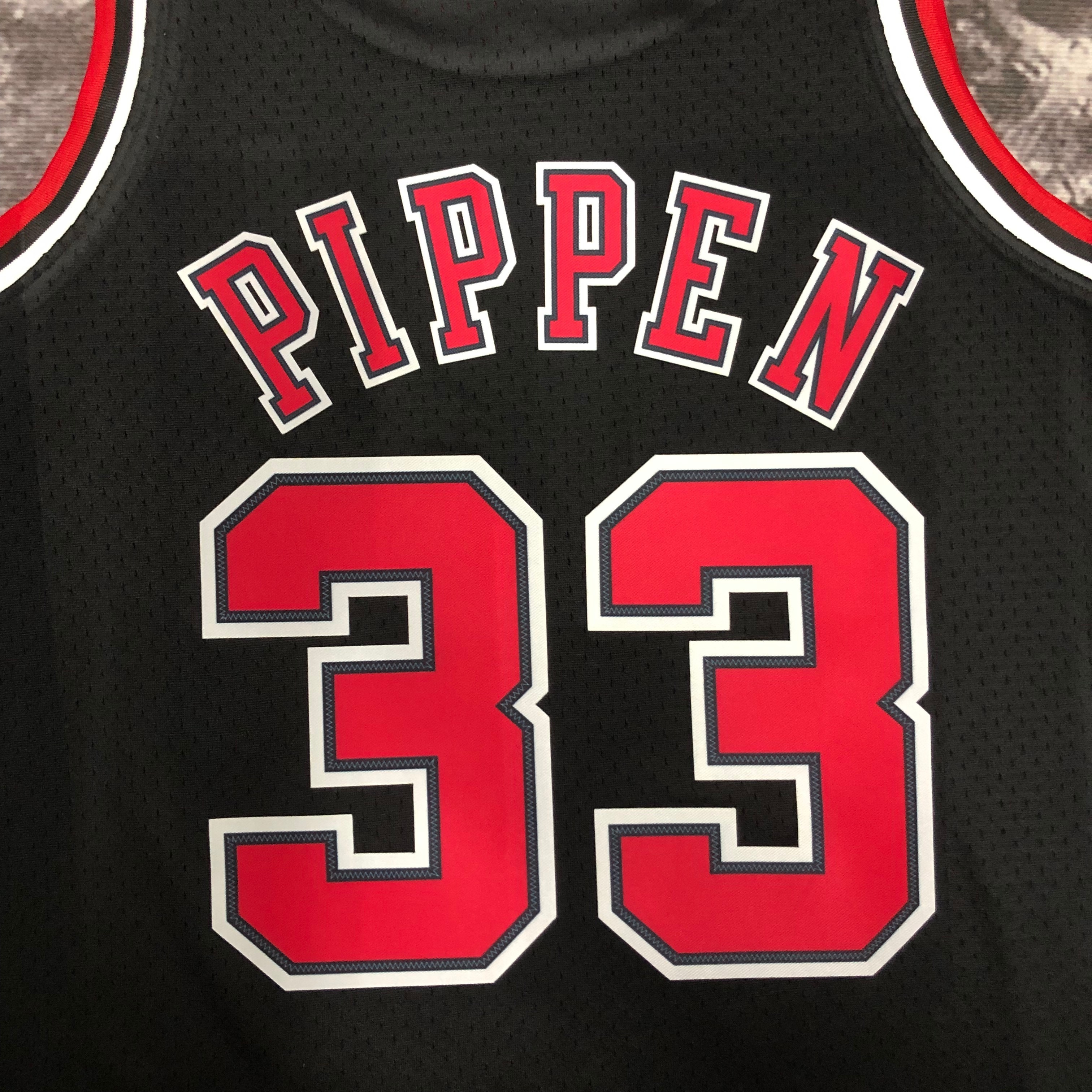 NBA Men Season 1998 Retro Chicago Bulls Black #33 PIPPEN Jersey High Quality Name and Number Print - leoleo123123