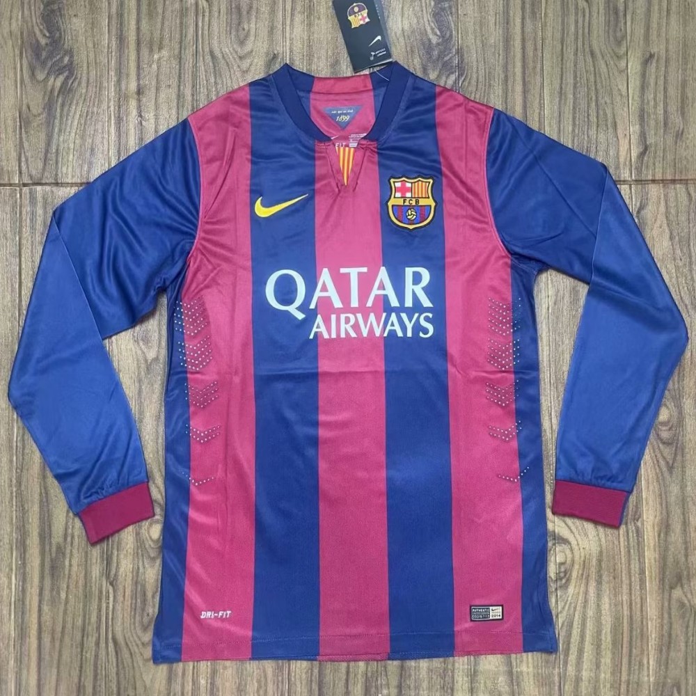 14/15 Barcelona Home Retro Jersey Long Sleeve - leoleo123123
