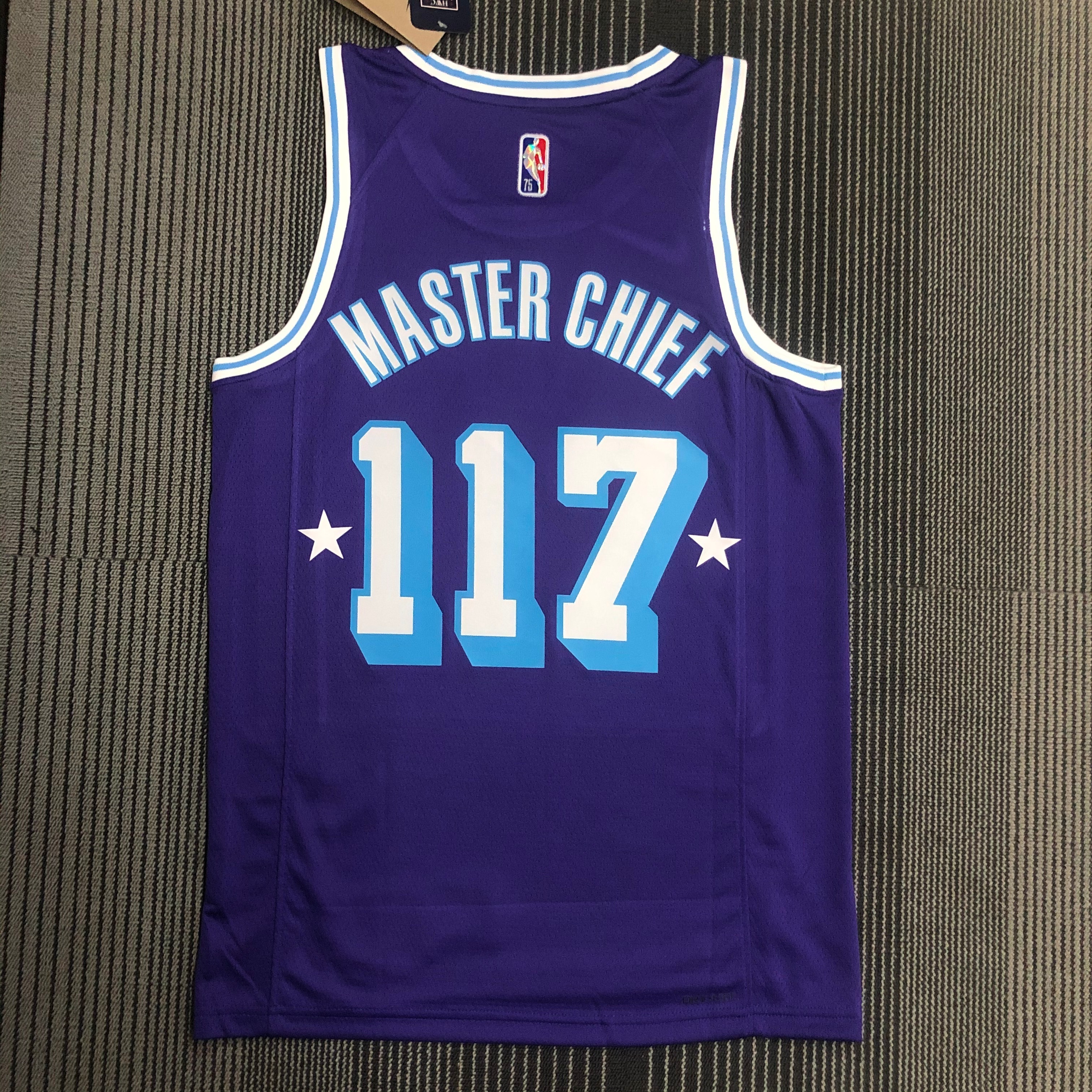 NBA Season 2022 75th Anniversary X-BOX Los Angeles Lakers Purple Round Neck #117 Jersey High Quality Name and Number Print - leoleo123123
