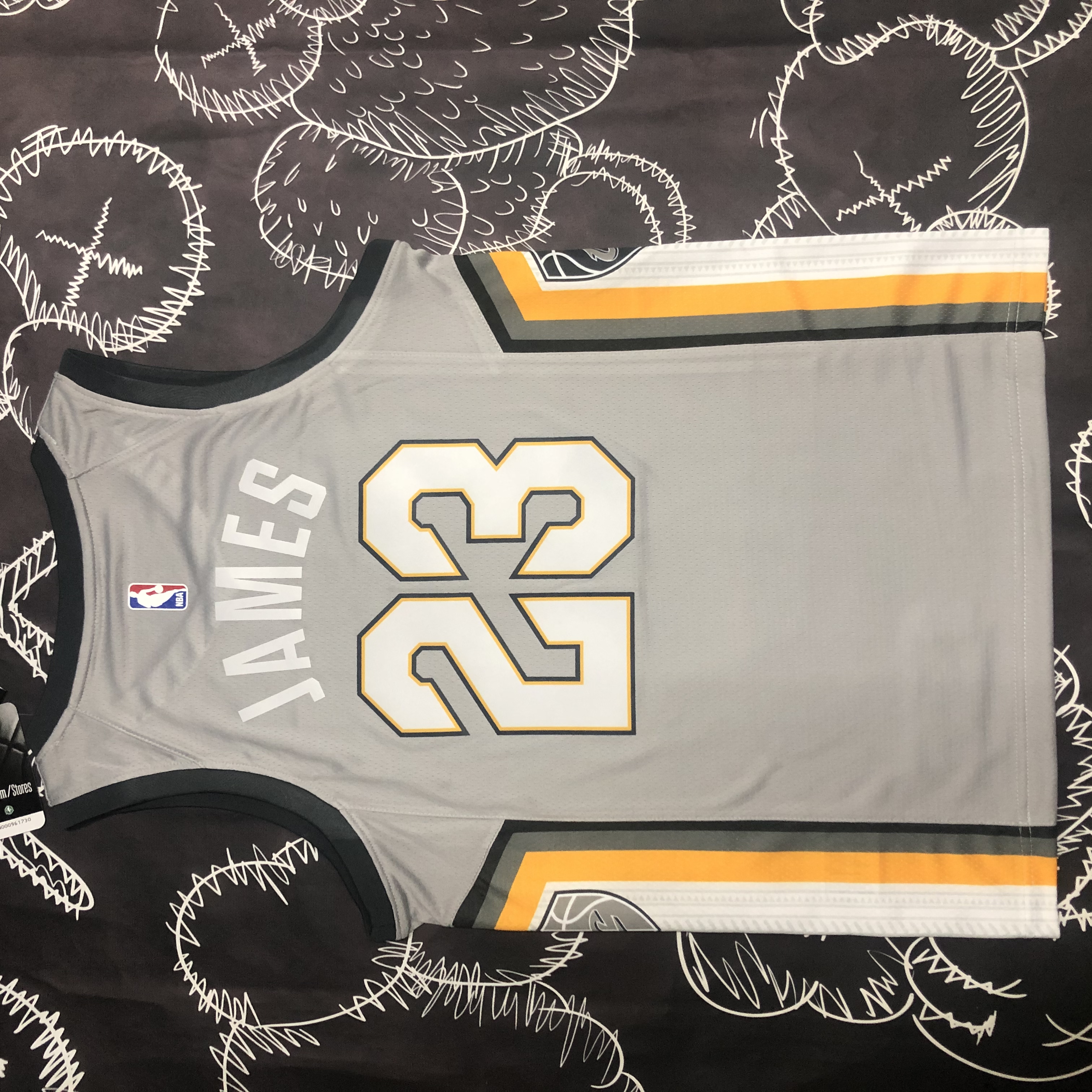 NBA Season 2018 Men Cleveland Cavaliers Grey #23 JAMES Jersey High Quality Name and Number Print - leoleo123123