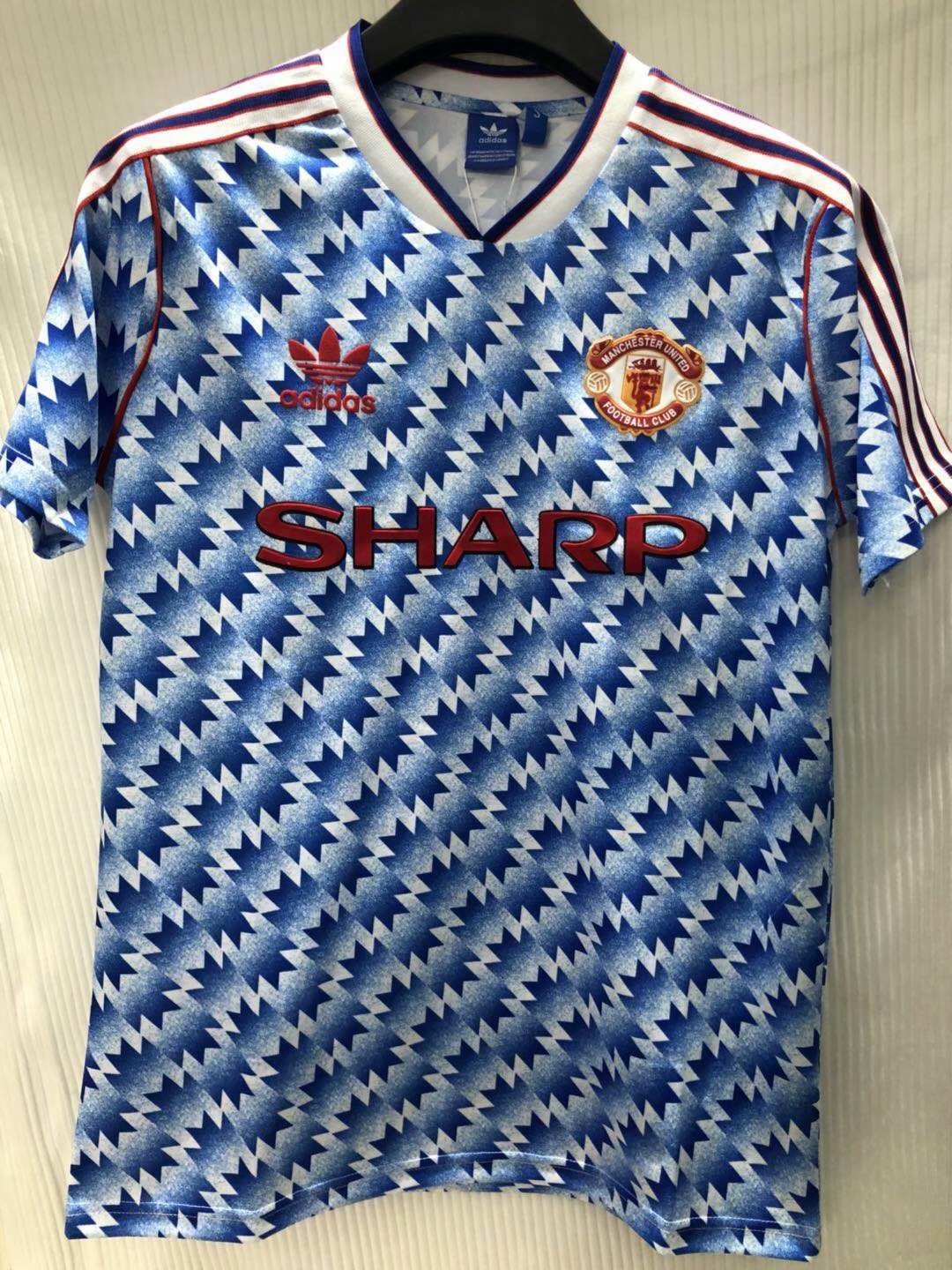 90-92 Man United Away Retro Jersey - leoleo123123