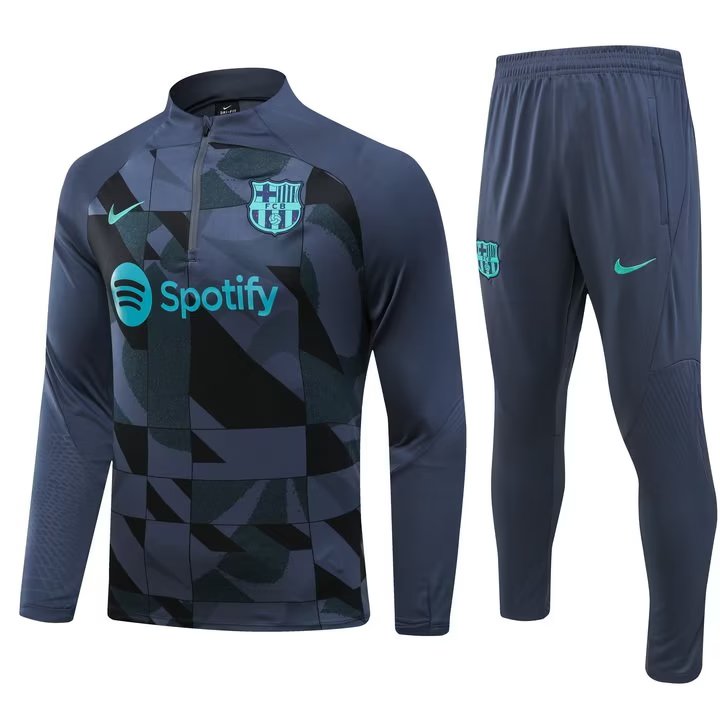 23/24 Barcelona Grey Sweater Tracksuit Thai Quality - leoleo123123