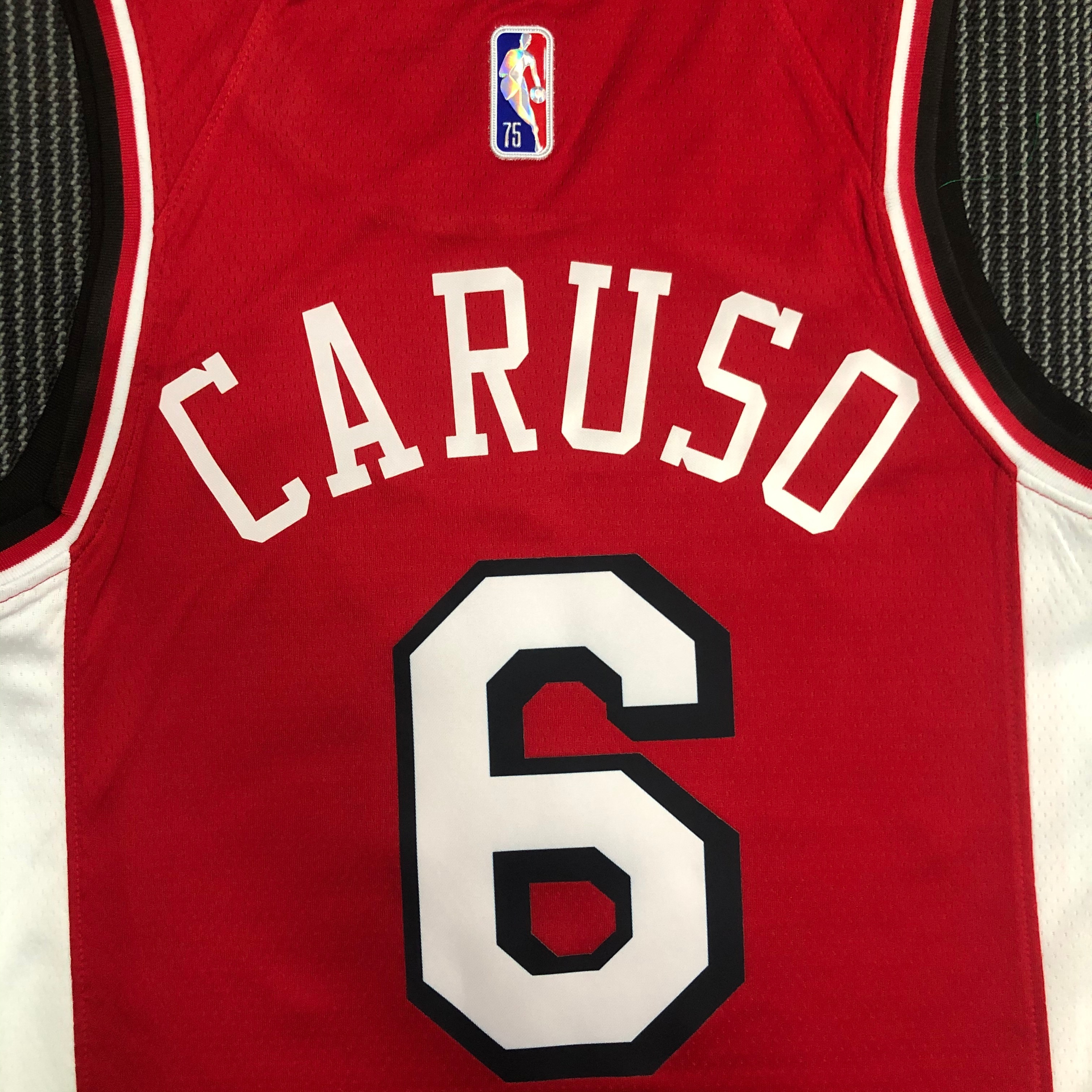 NBA Men 75th Anniversary Season 2022 Chicago Bulls Red #6 CARUSO Jersey High Quality Name and Number Print - leoleo123123
