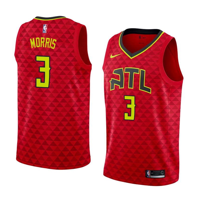 NBA Men Atlanta Hawks Red #3 MORRIS Jersey High Quality Name and Number Print - leoleo123123