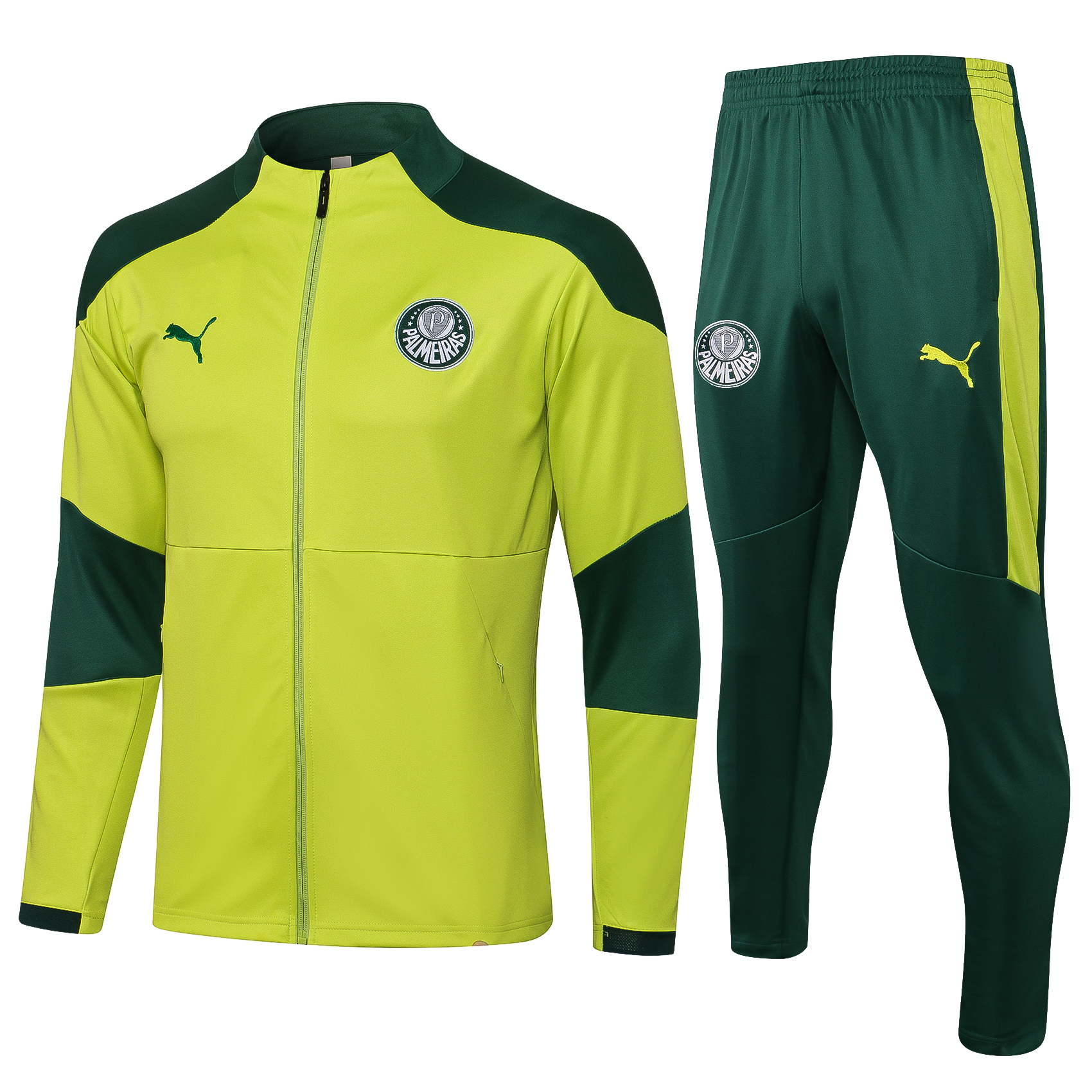 21-22 Palmeiras Yellow Jacket Tracksuit Thai Quality - leoleo123123