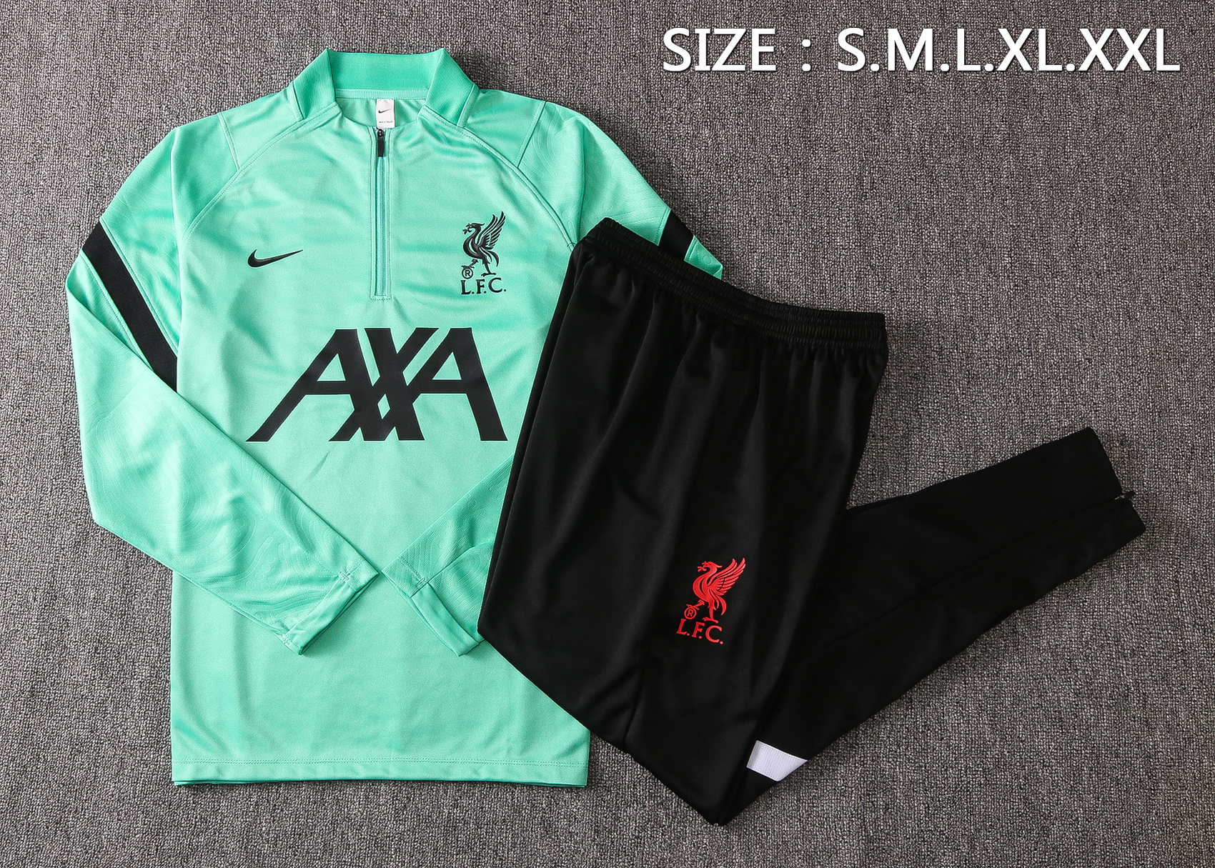 21-22 Liverpool Green Sweater Tracksuit Thai Quality - leoleo123123