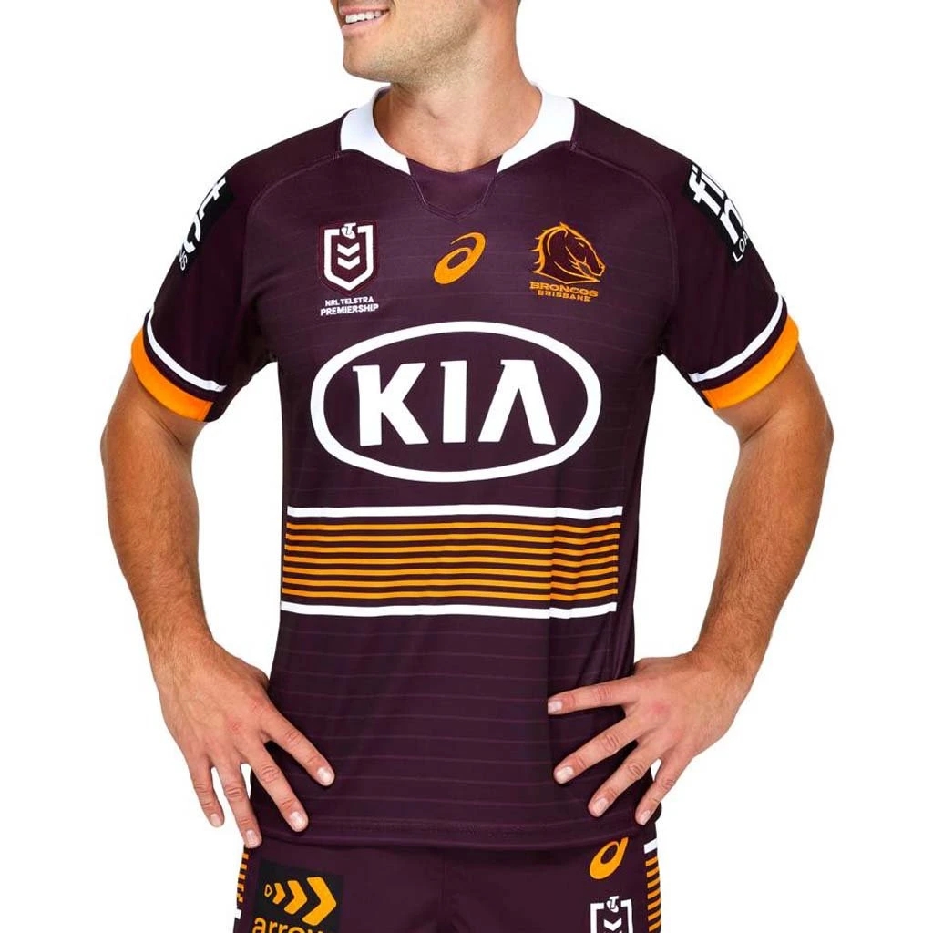 Rugby Season 2021 Broncos Brisbane Home Rugby Polo High Quality - leoleo123123