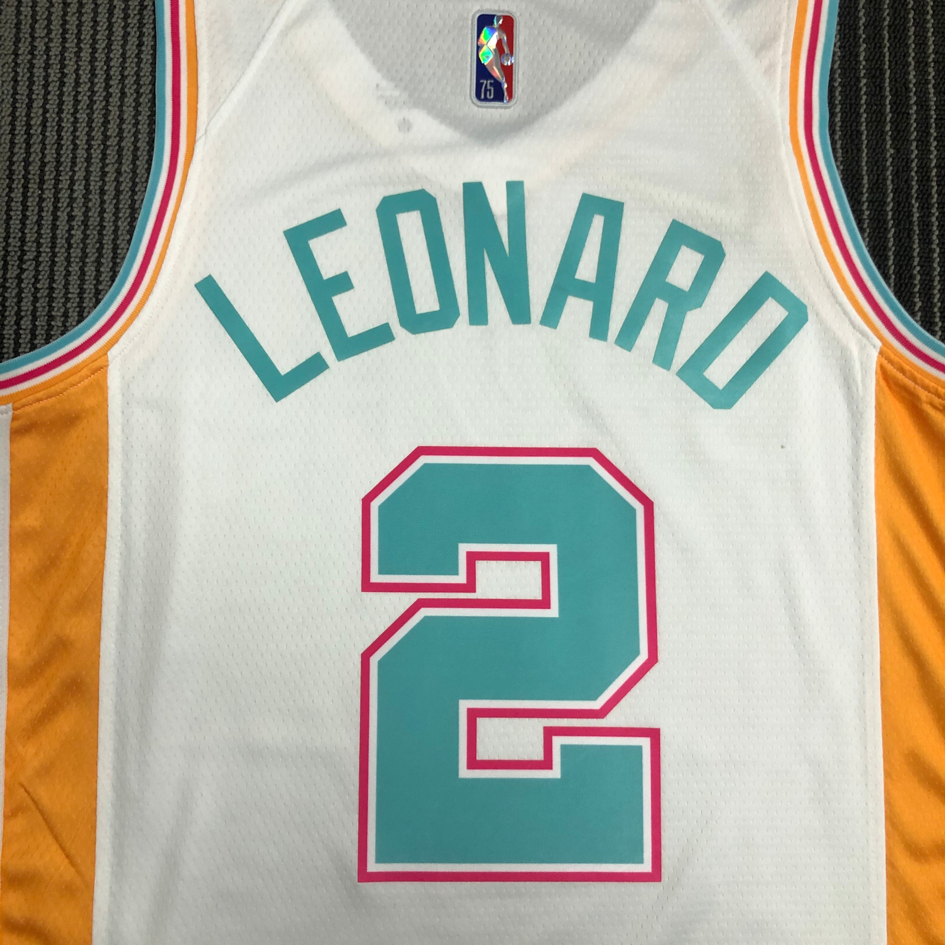 NBA Men 75th Anniversary Season 2022 San Antonio Spurs White #2 LEONARD Jersey High Quality Name and Number Print - leoleo123123