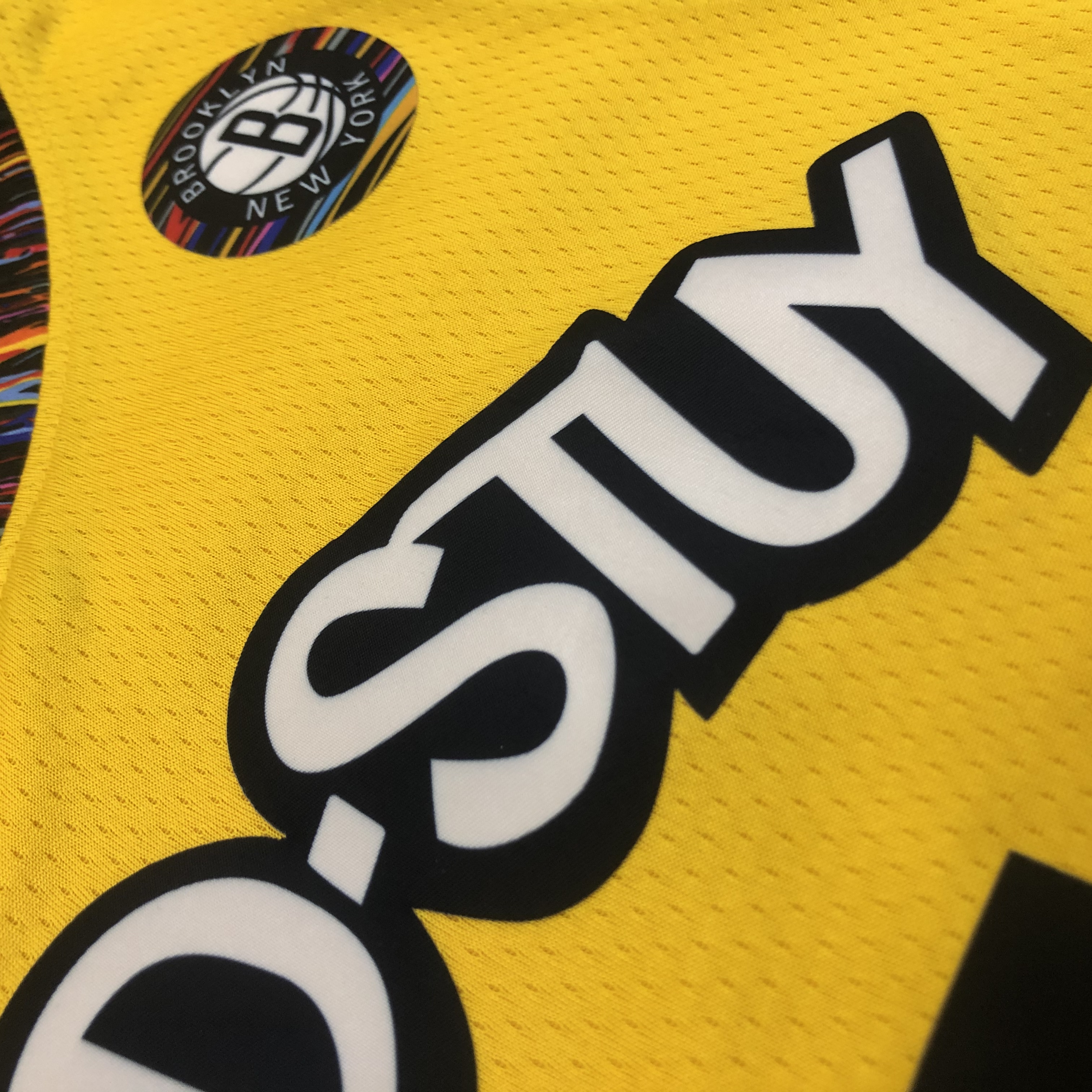 NBA Men Brooklyn Nets Yellow #7 DURANT Jersey High Quality Name and Number Print - leoleo123123