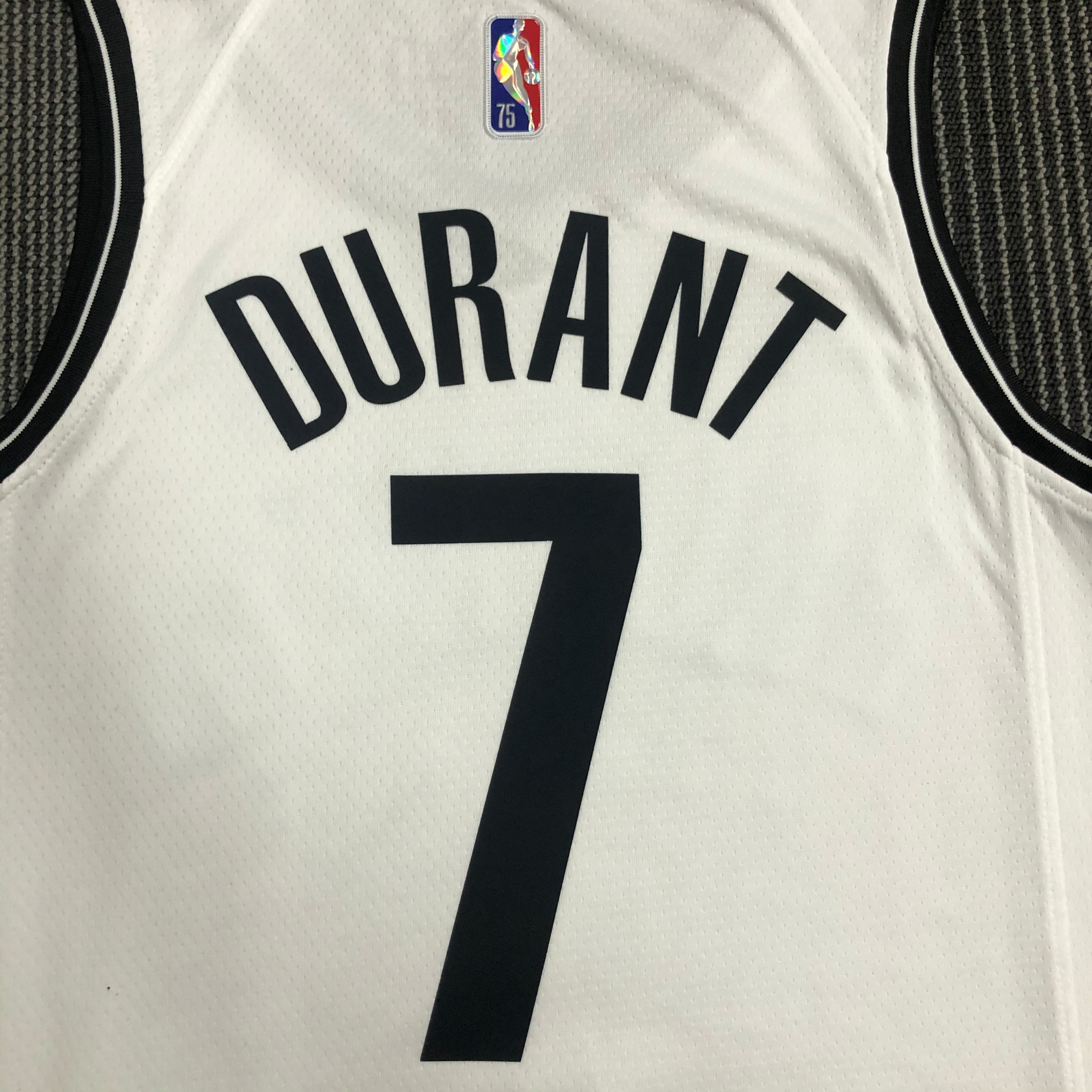 NBA Men 75th Anniversary Brooklyn Nets White #7 DURANT Jersey High Quality Name and Number Print - leoleo123123