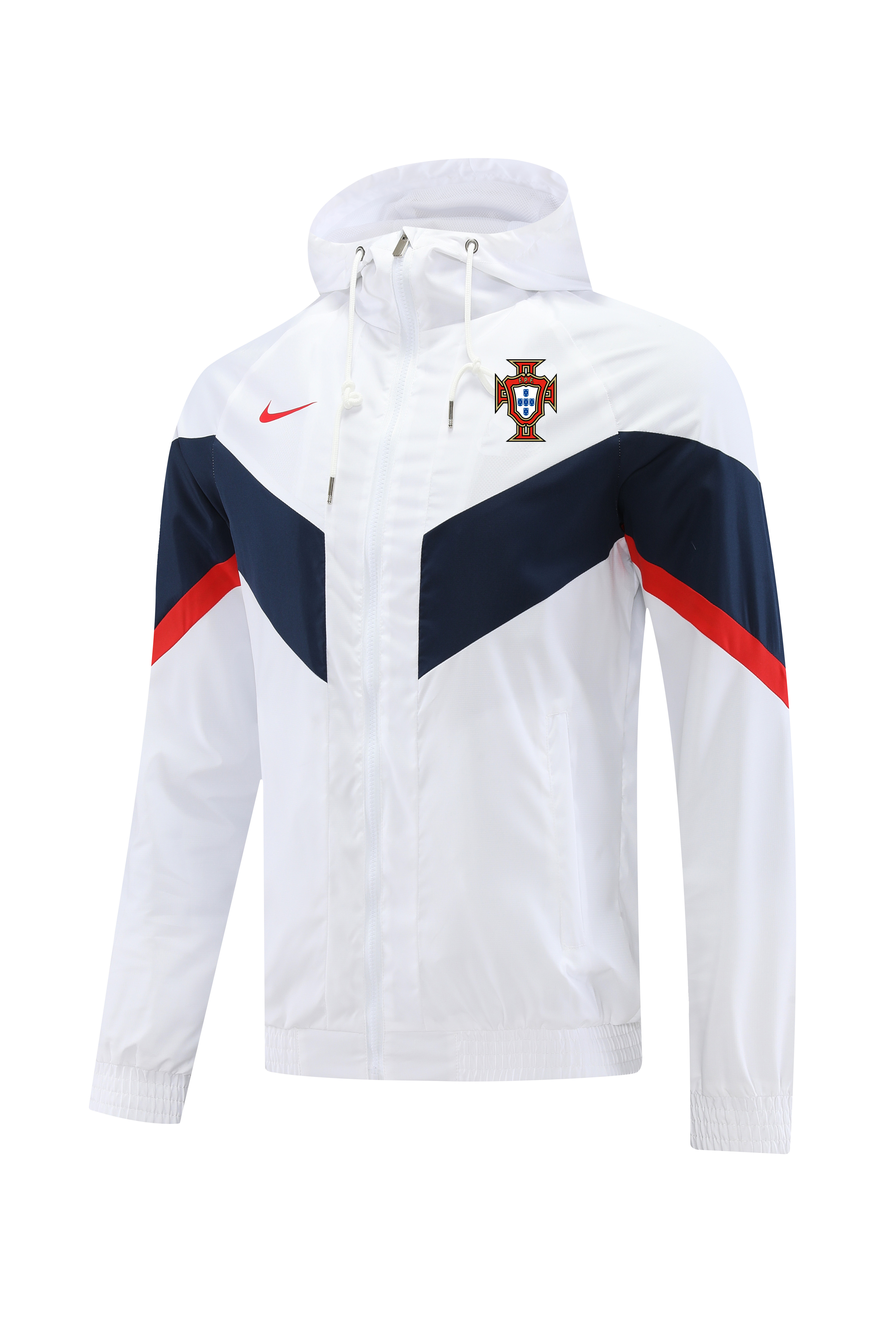 22/23 Portugal White with Nike Logo Windbreaker Jacket Thai Quality - leoleo123123