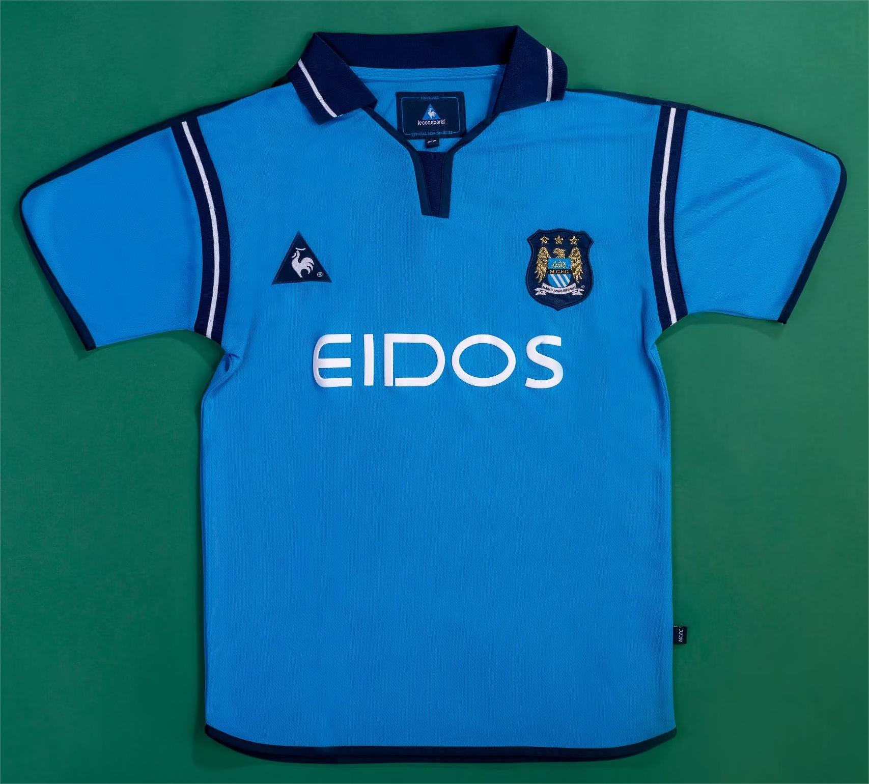 01/02 Man City Home Retro Jersey - leoleo123123