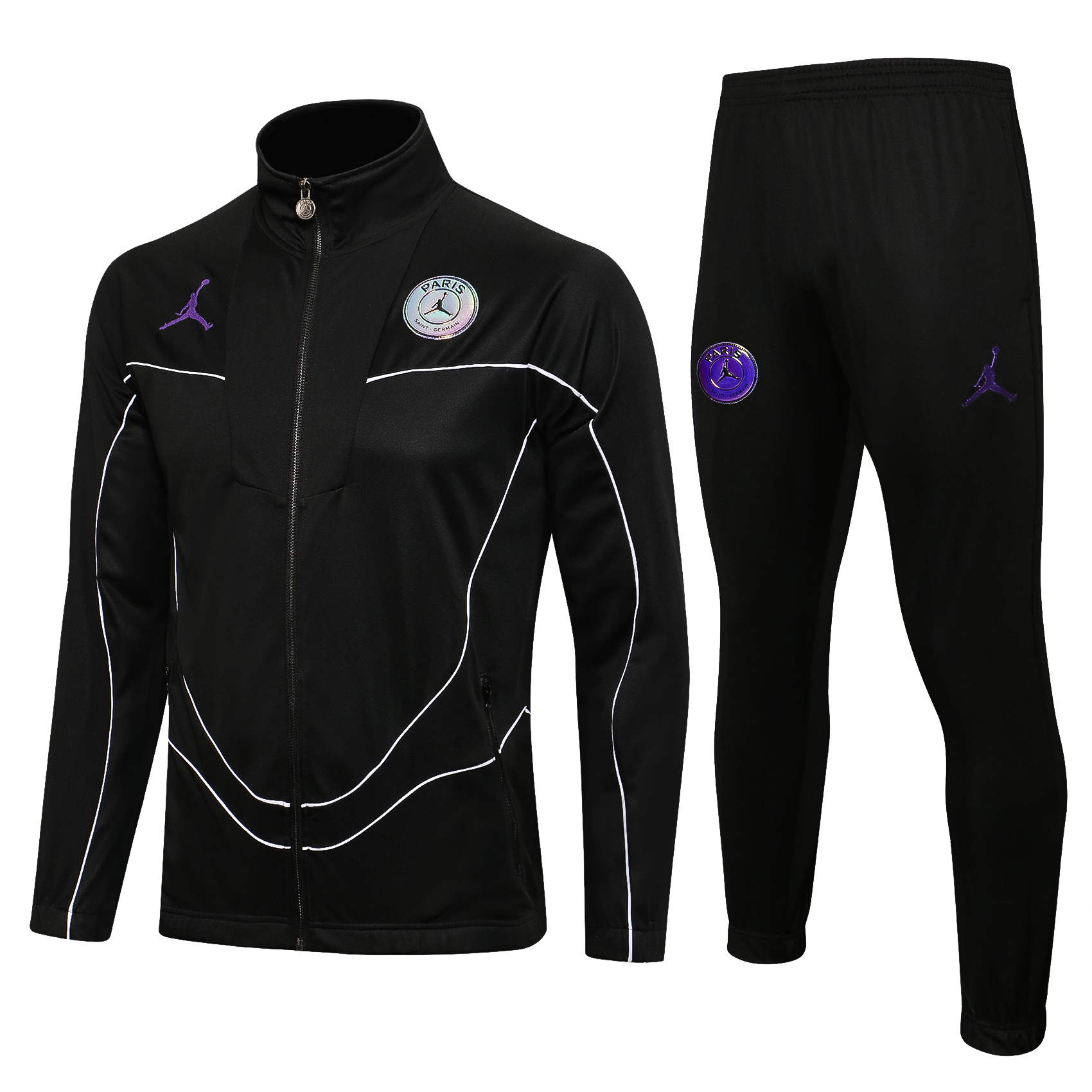 21/22 PSG Jordan Black Jacket Tracksuit Thai Quality - leoleo123123