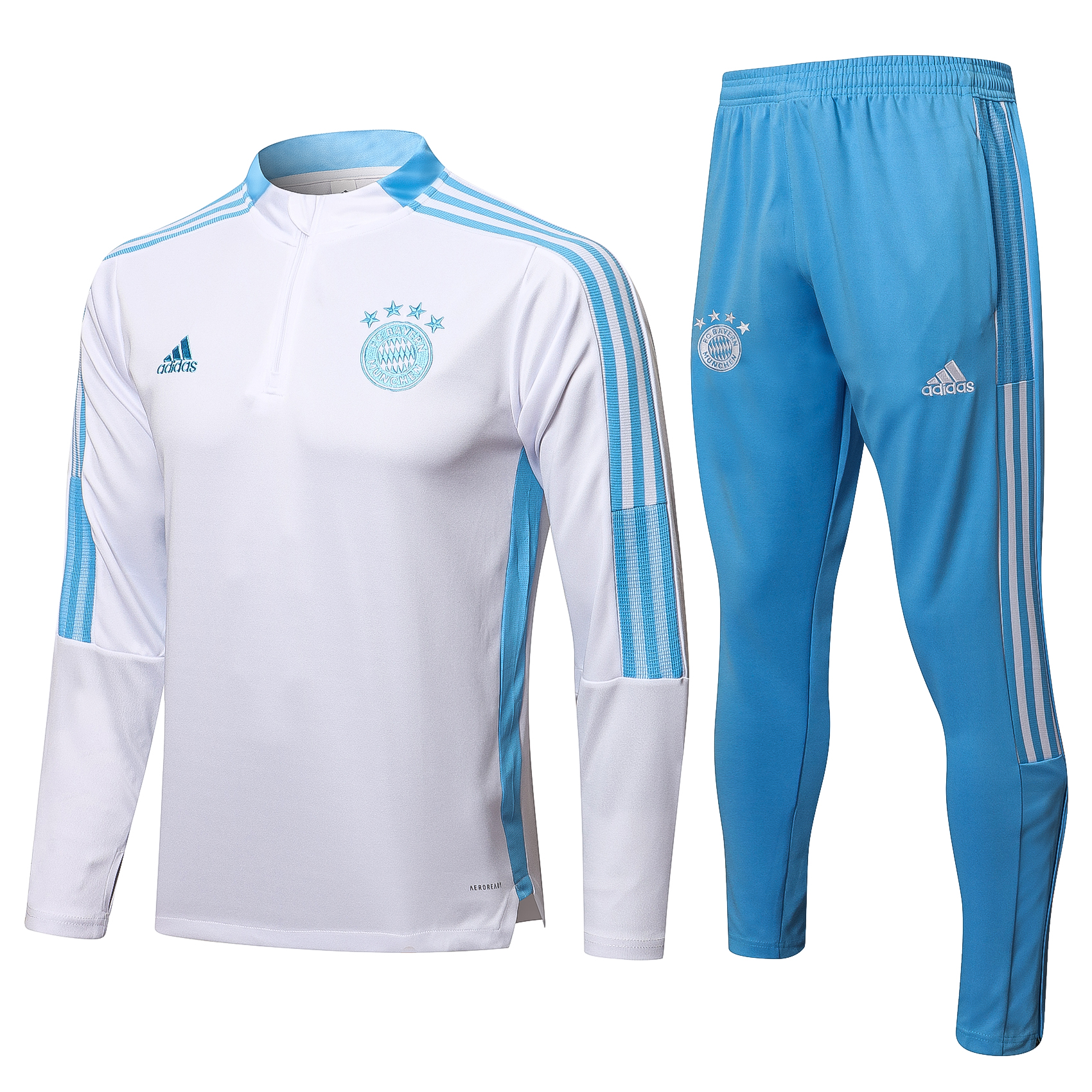 21-22 Bayern White Sweater Tracksuit Thai Quality - leoleo123123