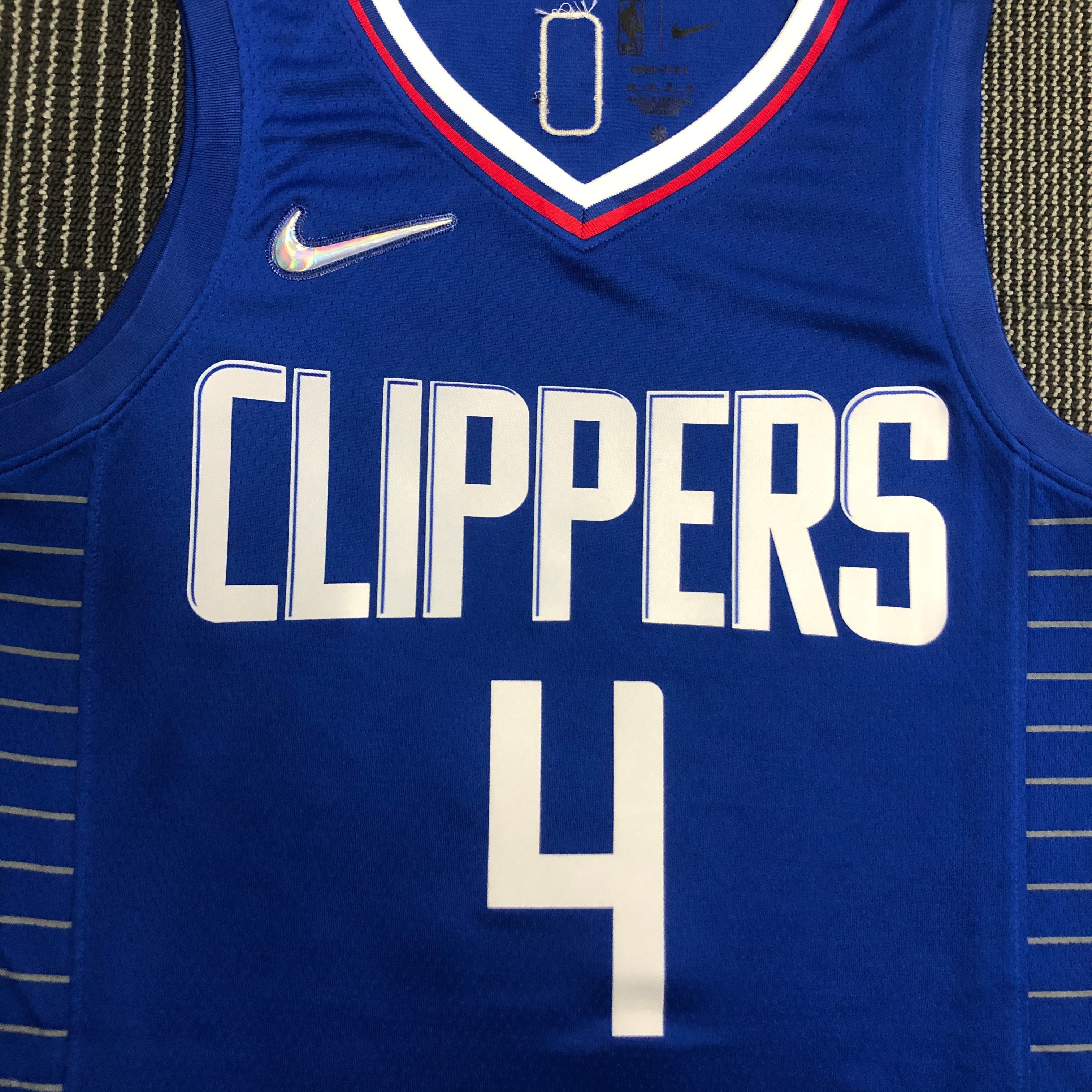 NBA Men 75th Anniversary Los Angeles Clippers Blue #4 RONDO Jersey High Quality Name and Number Print - leoleo123123