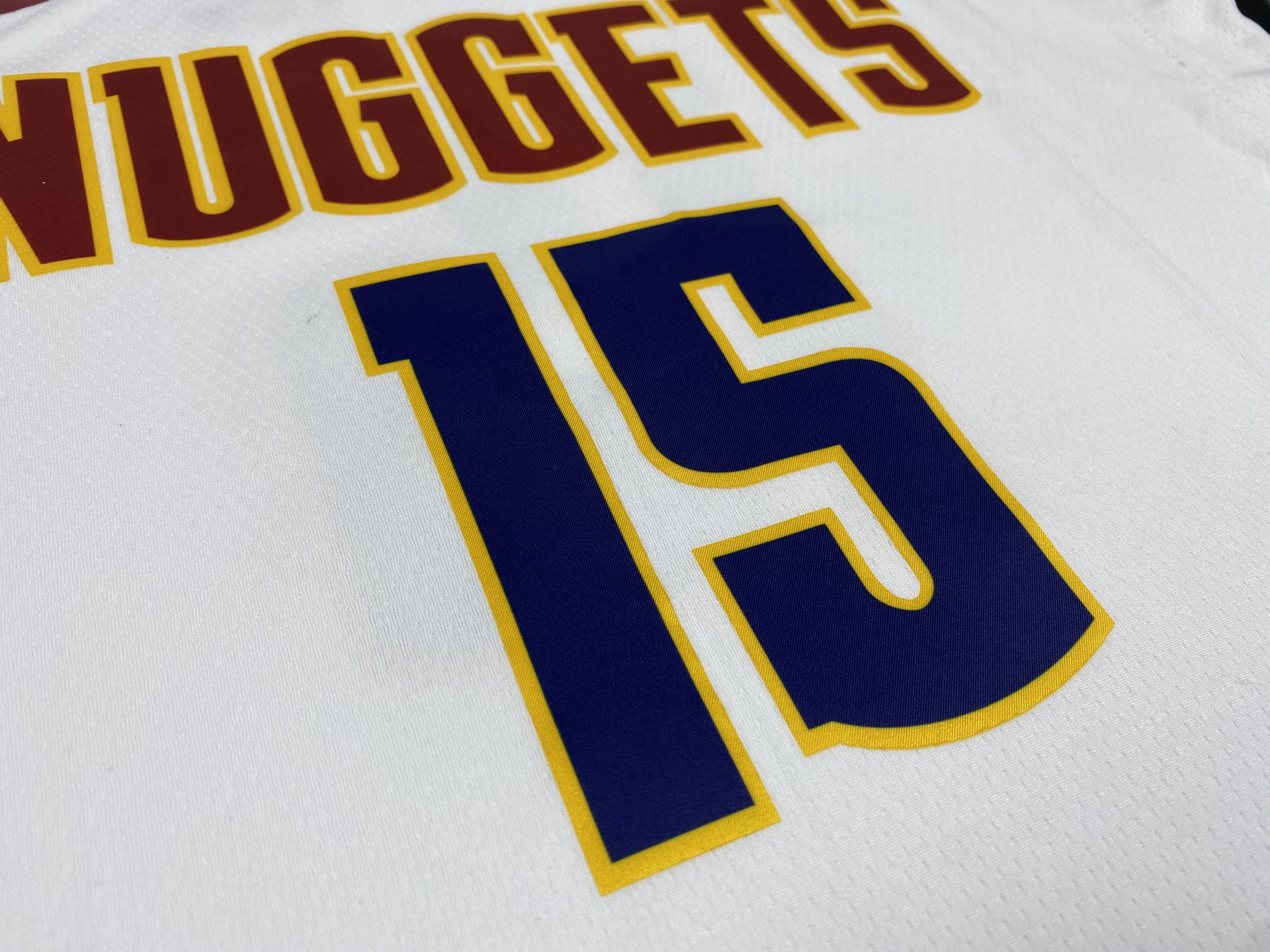 NBA Men Denver Nuggets White #15 JOKIC Jersey High Quality Name and Number Print - leoleo123123