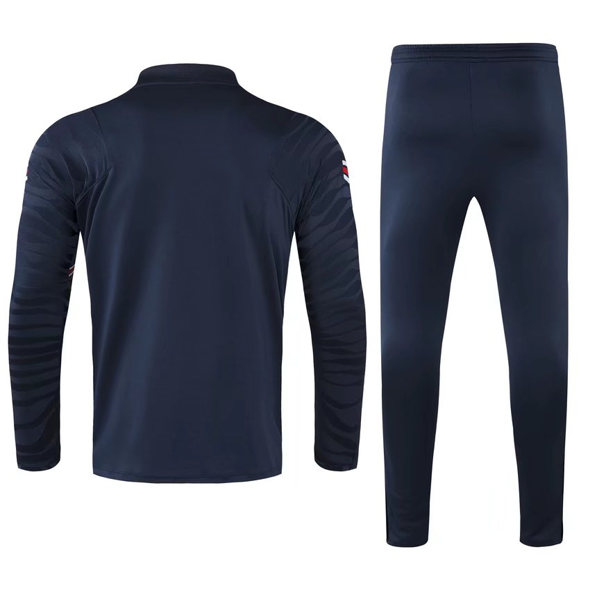 21/22 PSG Jordan Dark Blue Sweater Tracksuit with Zipper Thai Quality - leoleo123123