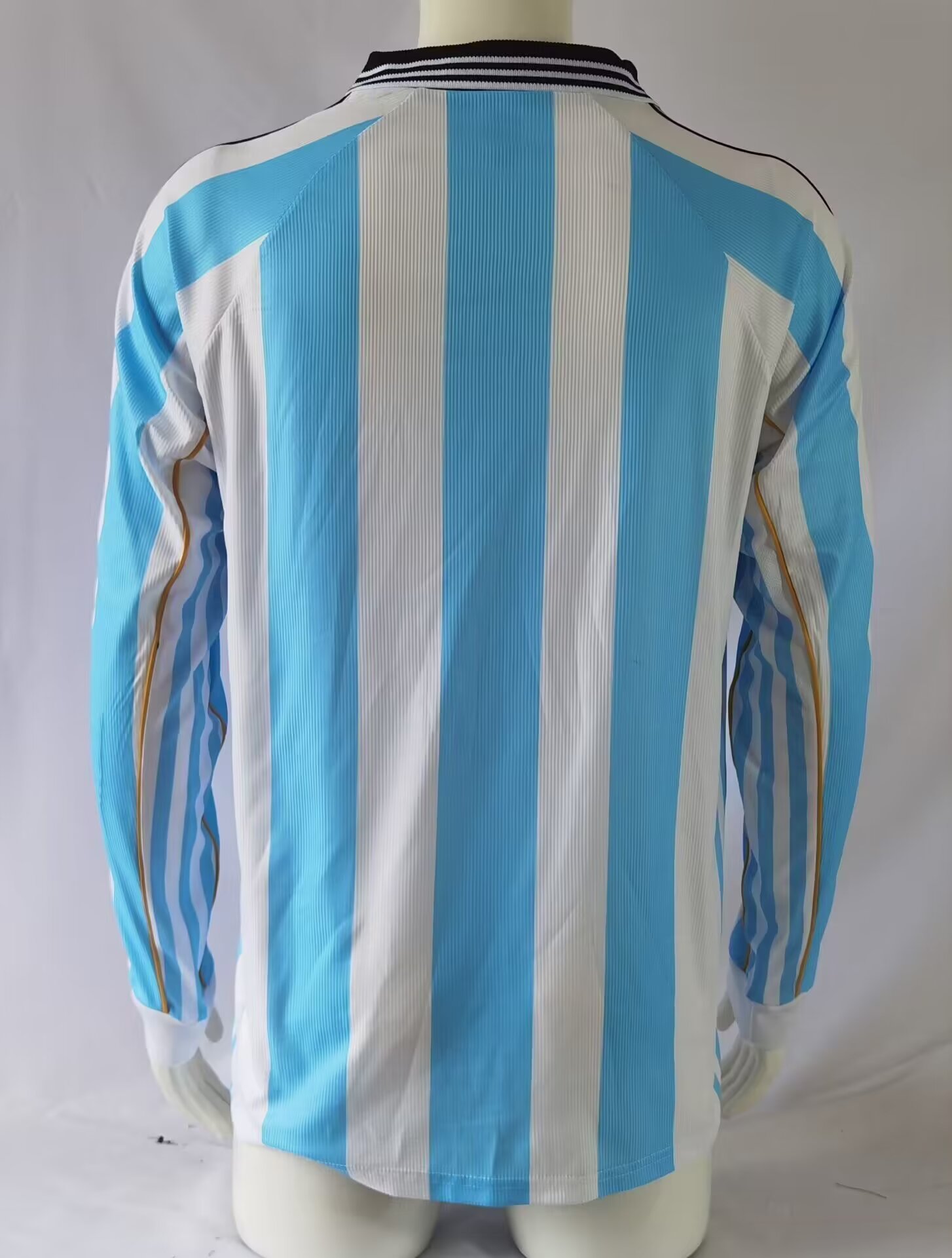 1998 Argentina Home Retro Jersey Long Sleeve Fans Version - leoleo123123